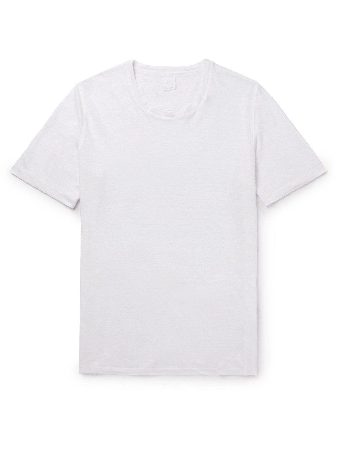 120% Linen T-shirt In White