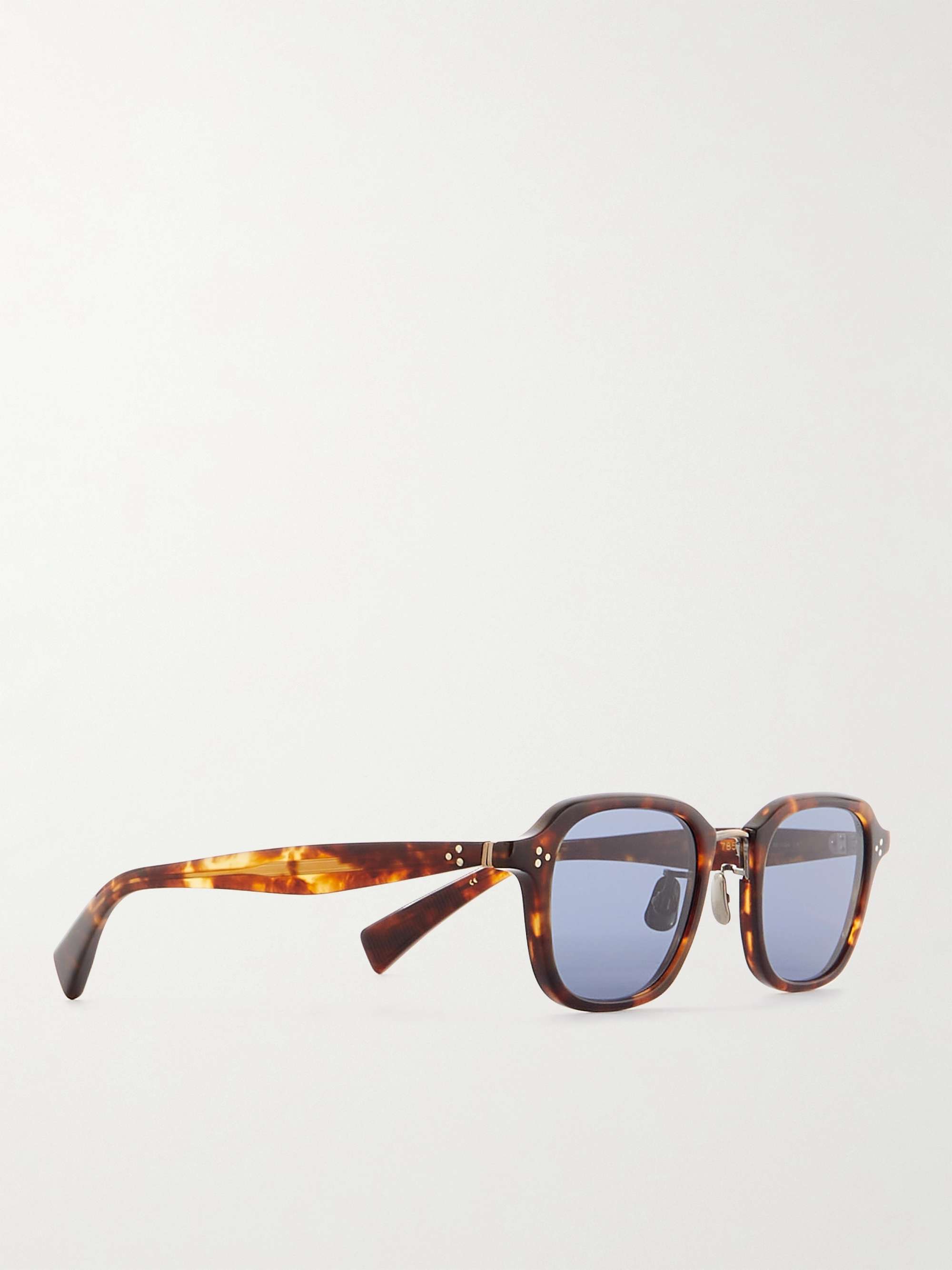 Square-Frame Tortoiseshell Acetate and Silver-Tone Sunglasses