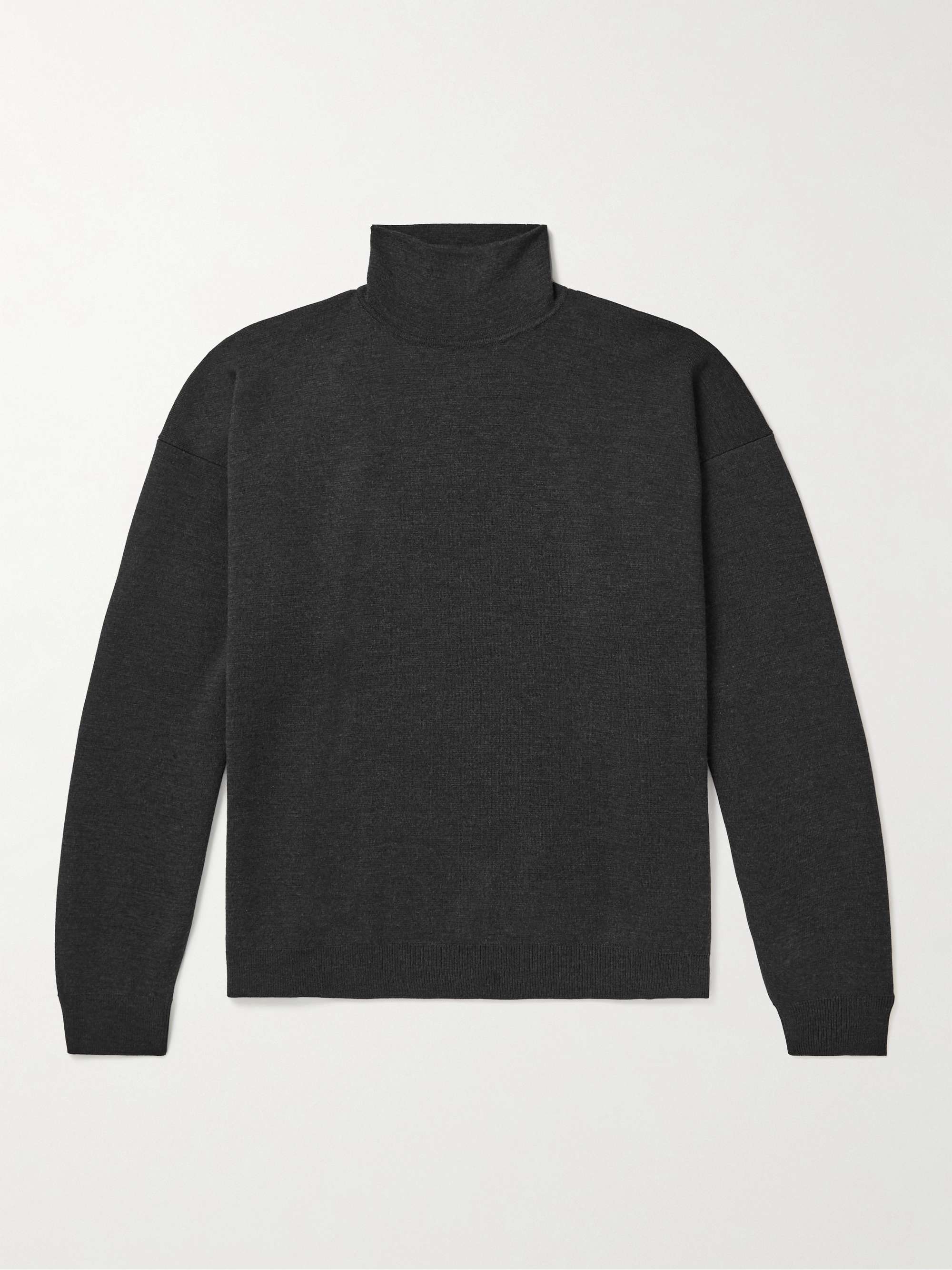 FEAR OF GOD Eternal Logo-Appliqued Merino Wool Rollneck Sweater,Black
