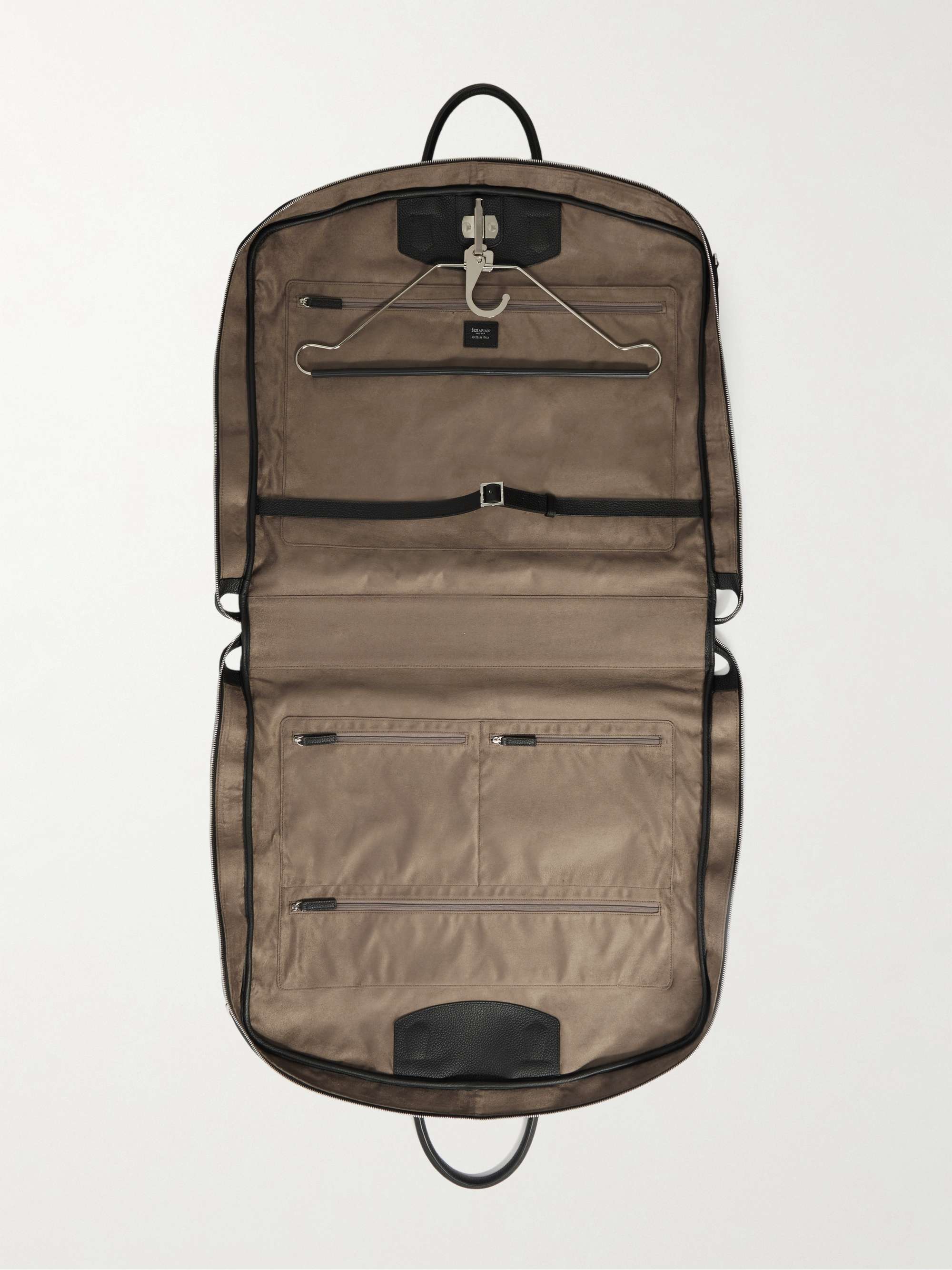 SERAPIAN Full-Grain Leather Suit Carrier