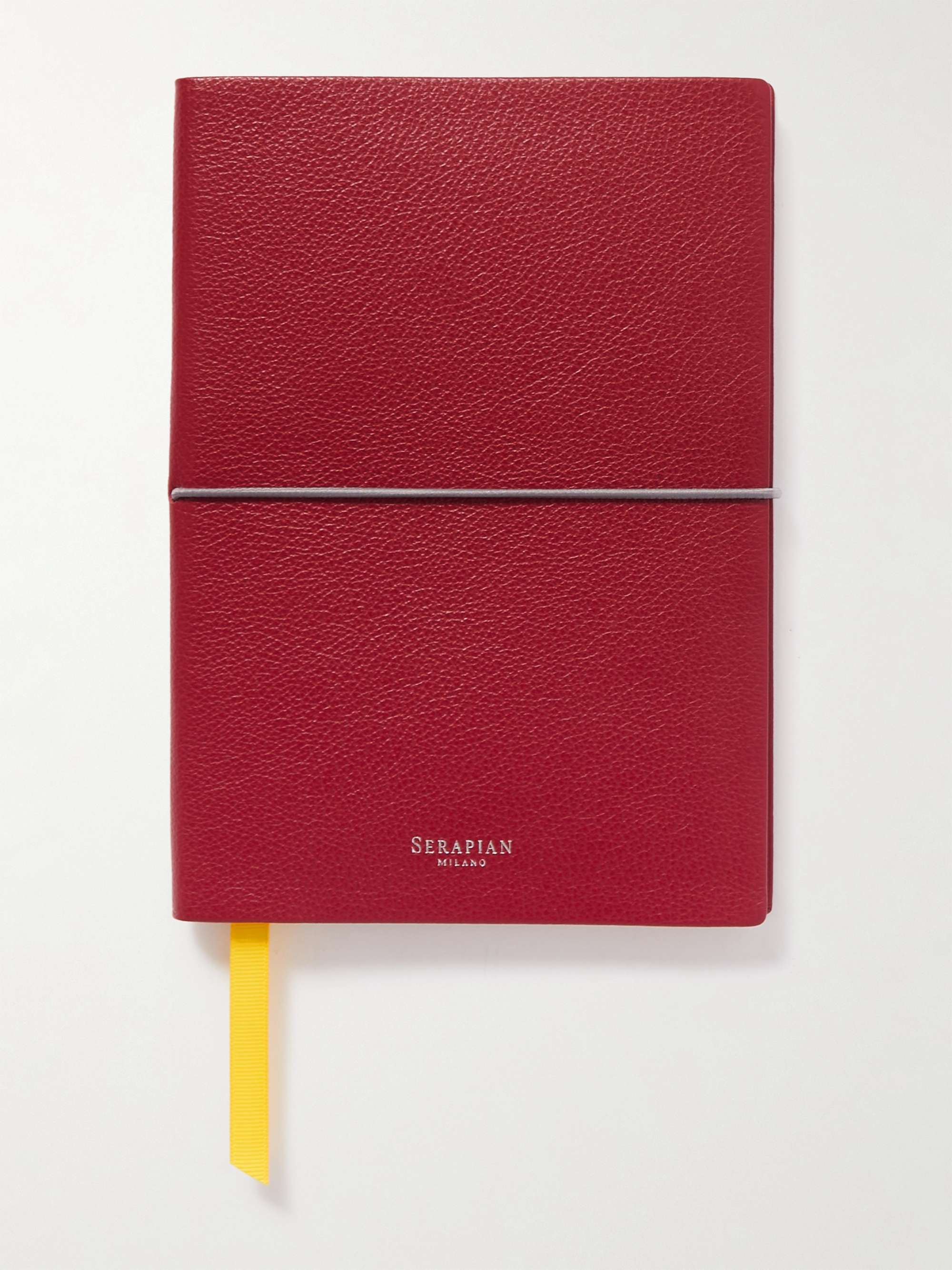SERAPIAN Logo-Print Full-Grain Leather Notebook