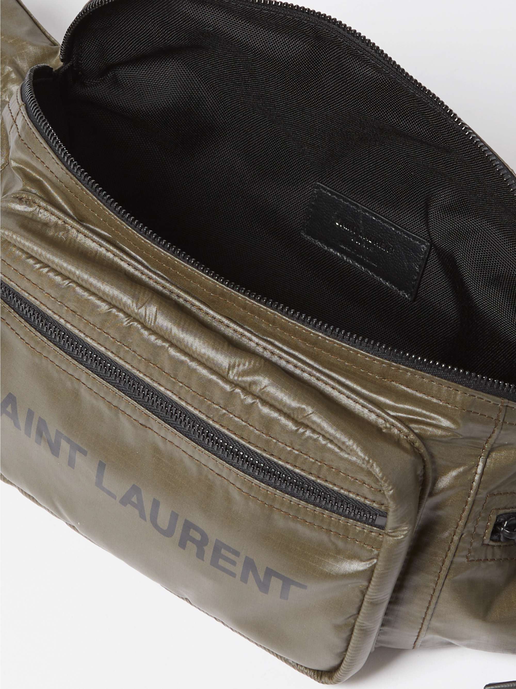 SAINT LAURENT Nuxx Logo-Print Nylon-Ripstop Belt Bag