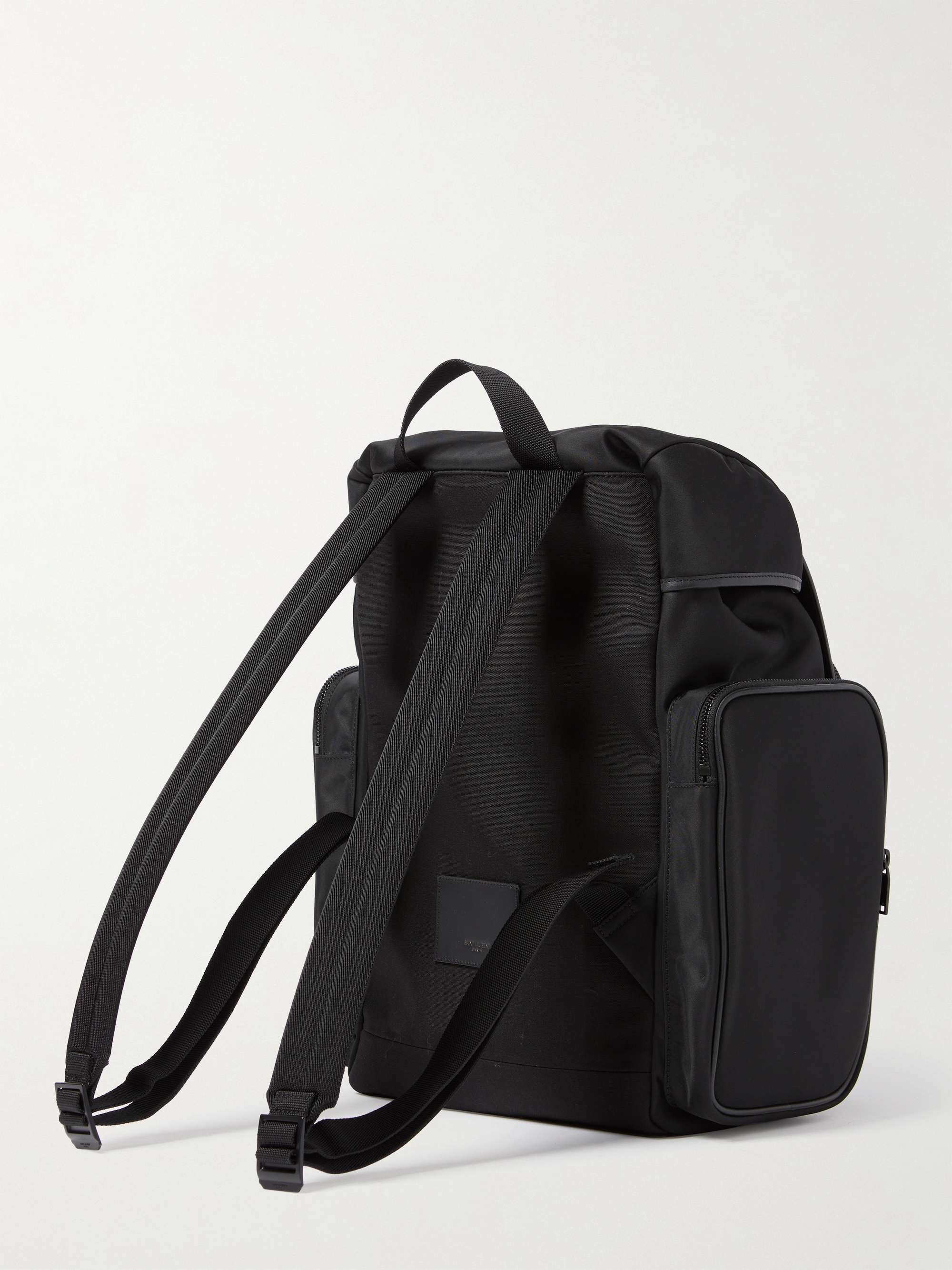 SAINT LAURENT City Leather-Trimmed ECONYL Backpack