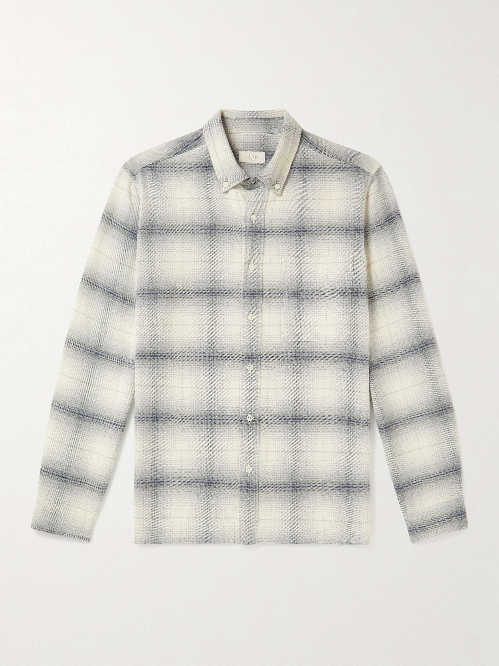 ALTEA Foster Checked Cotton-Flannel Shirt