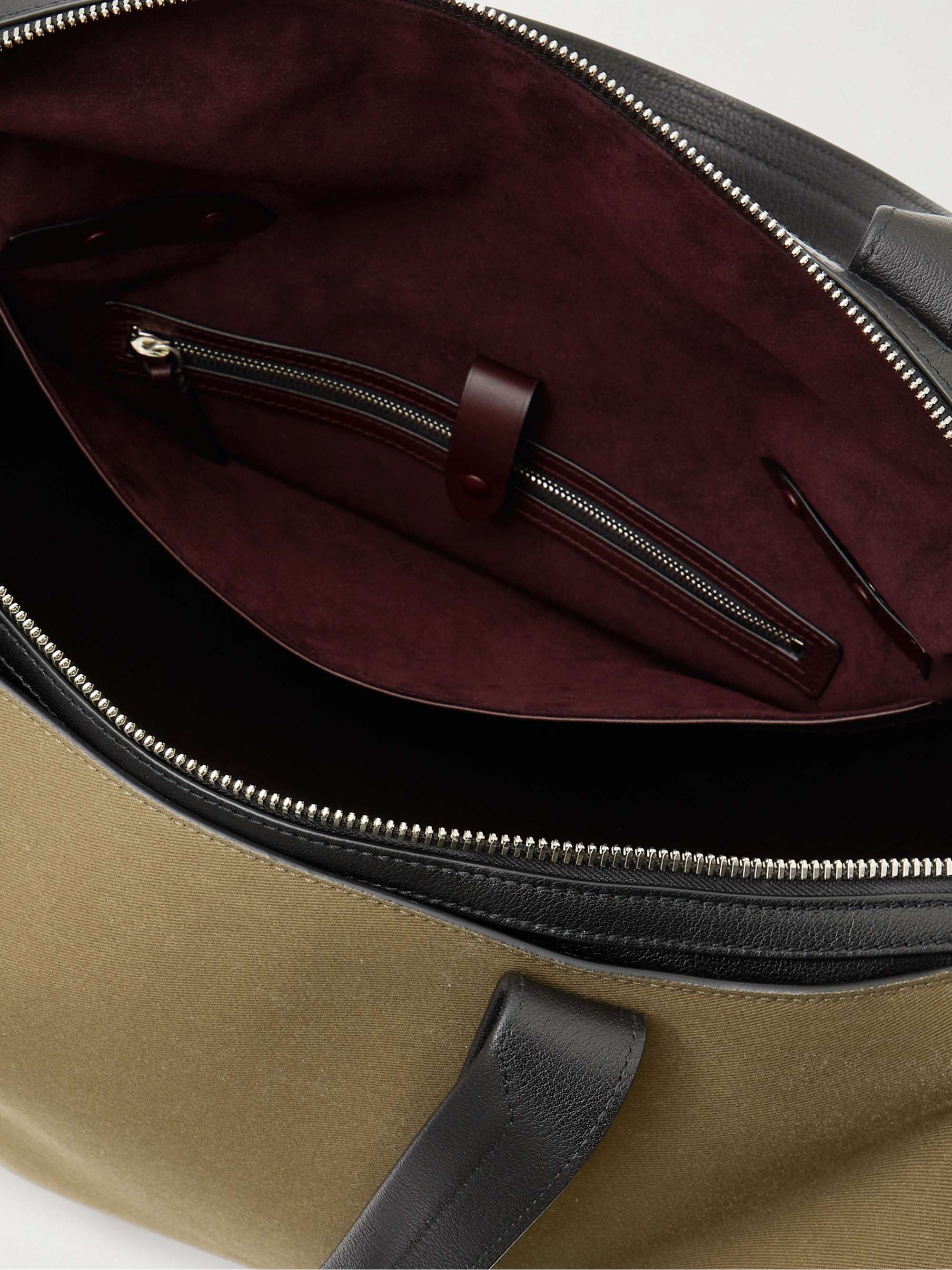 MÉTIER Nomad All Day Leather-Trimmed Twill Holdall