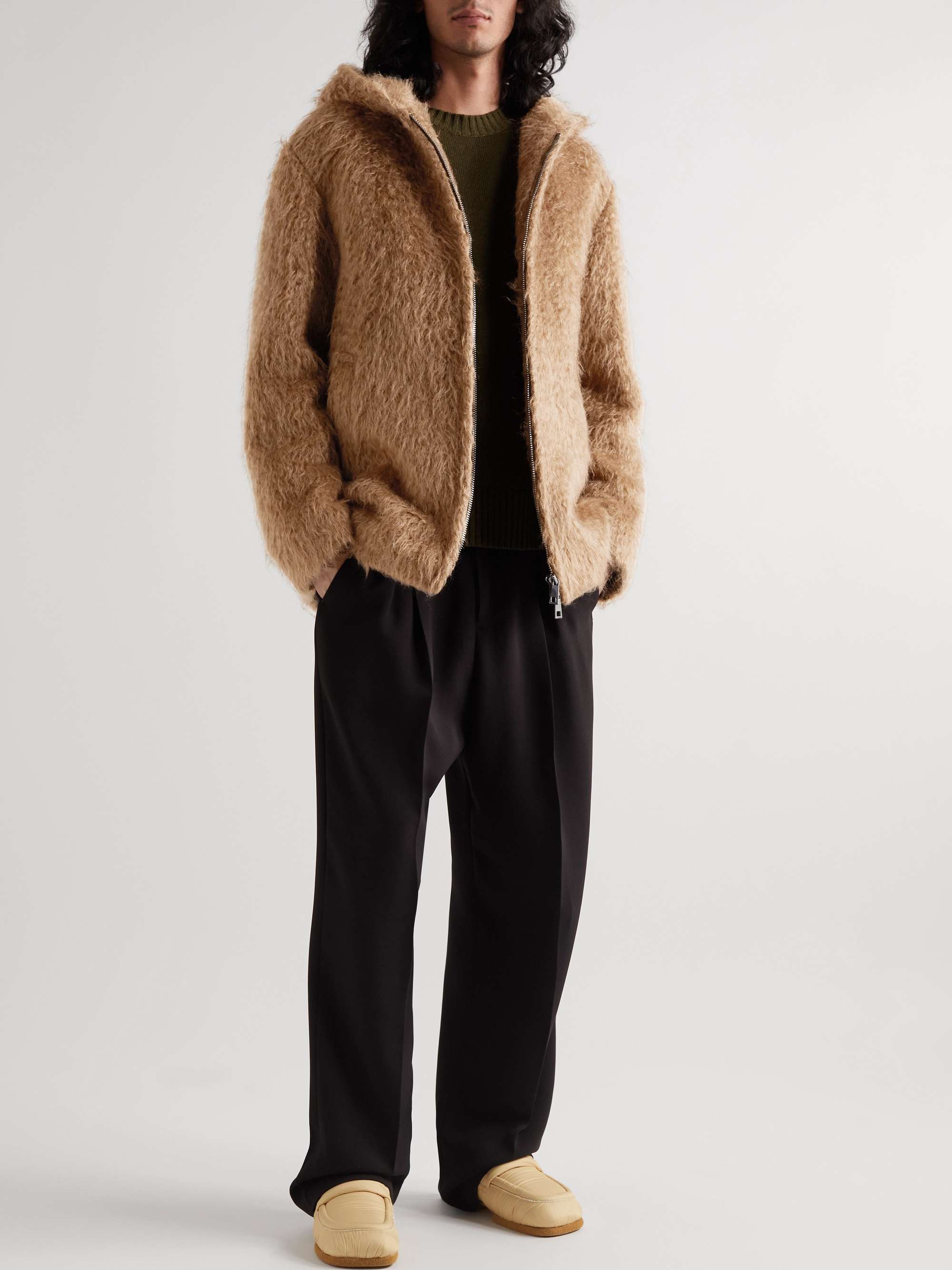 PIACENZA CASHMERE Faux Fur Hooded Jacket