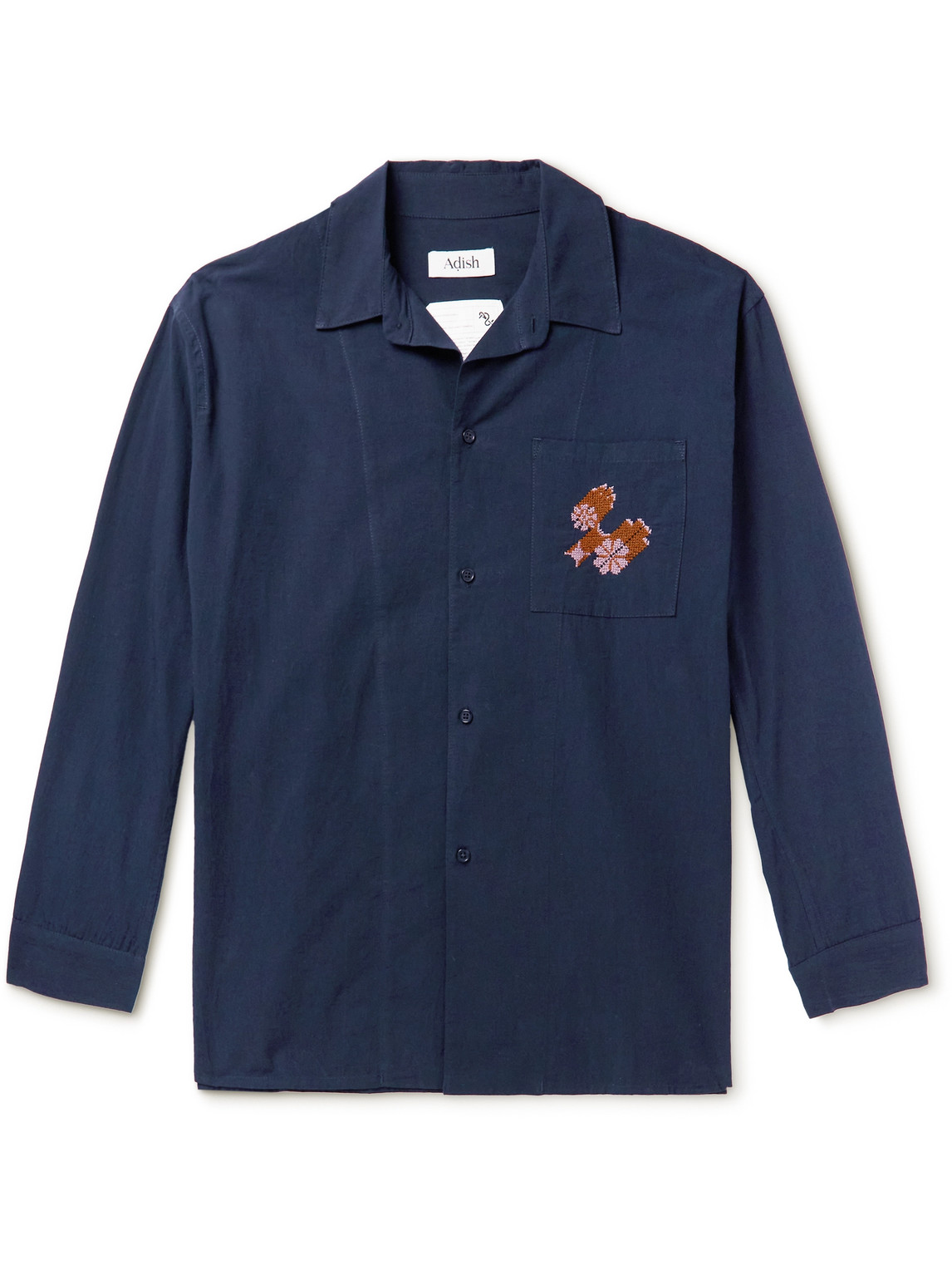 Adish Logo-embroidered Cotton Shirt In Blue