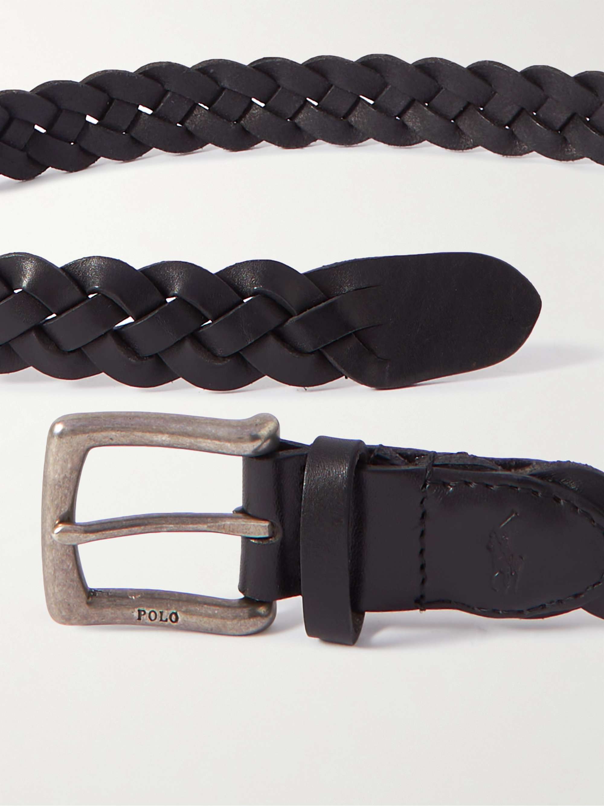 POLO RALPH LAUREN 3cm Braided Leather Belt