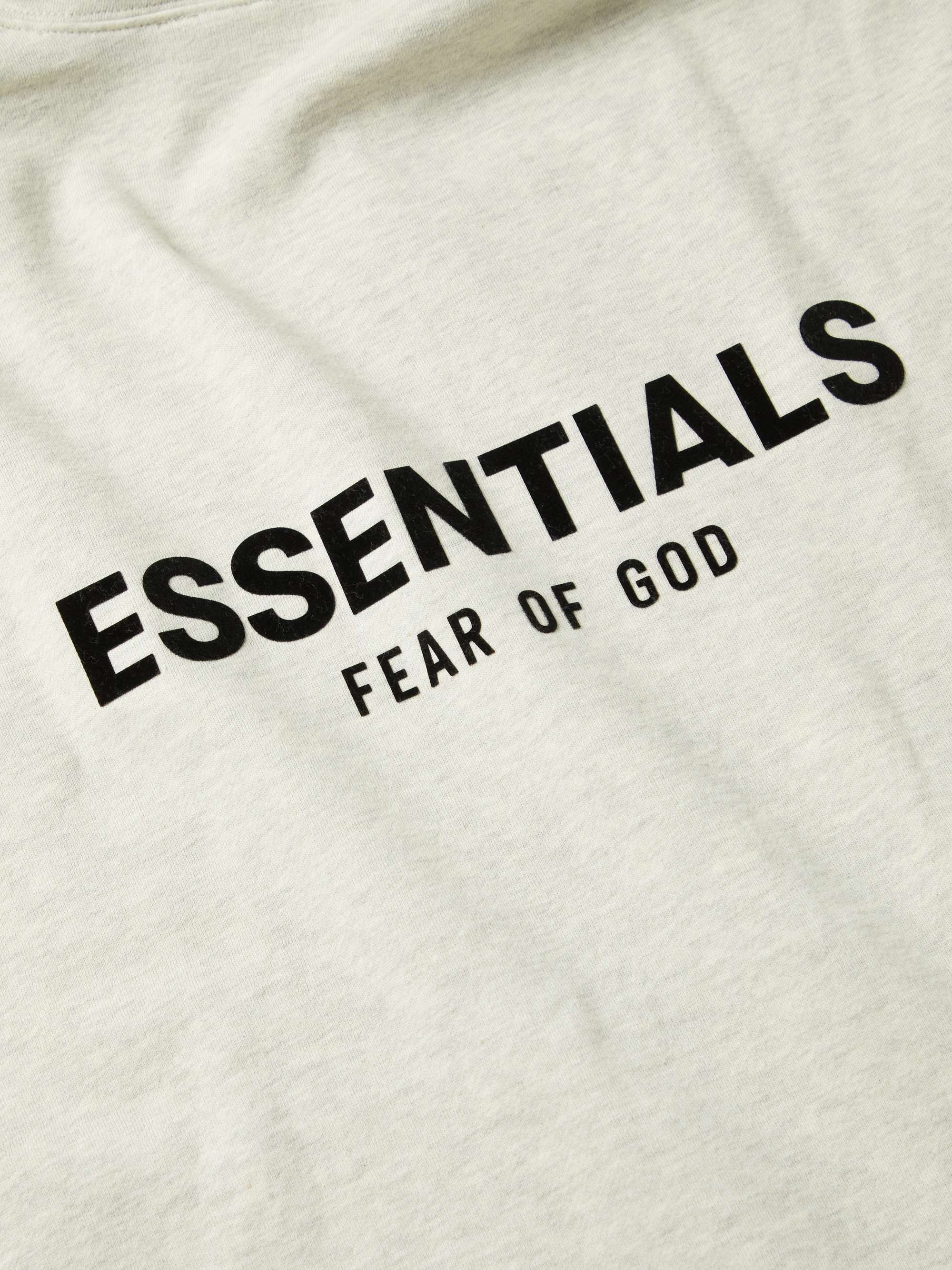 FEAR OF GOD ESSENTIALS Logo-Flocked Cotton-Blend Jersey Hoodie