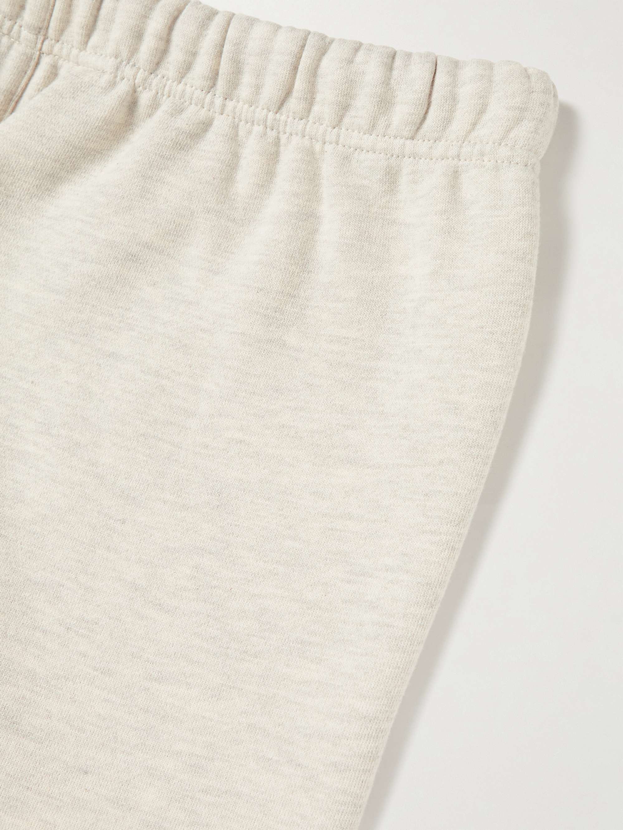 FEAR OF GOD ESSENTIALS Straight-Leg Logo-Flocked Cotton-Blend Jersey Sweatpants
