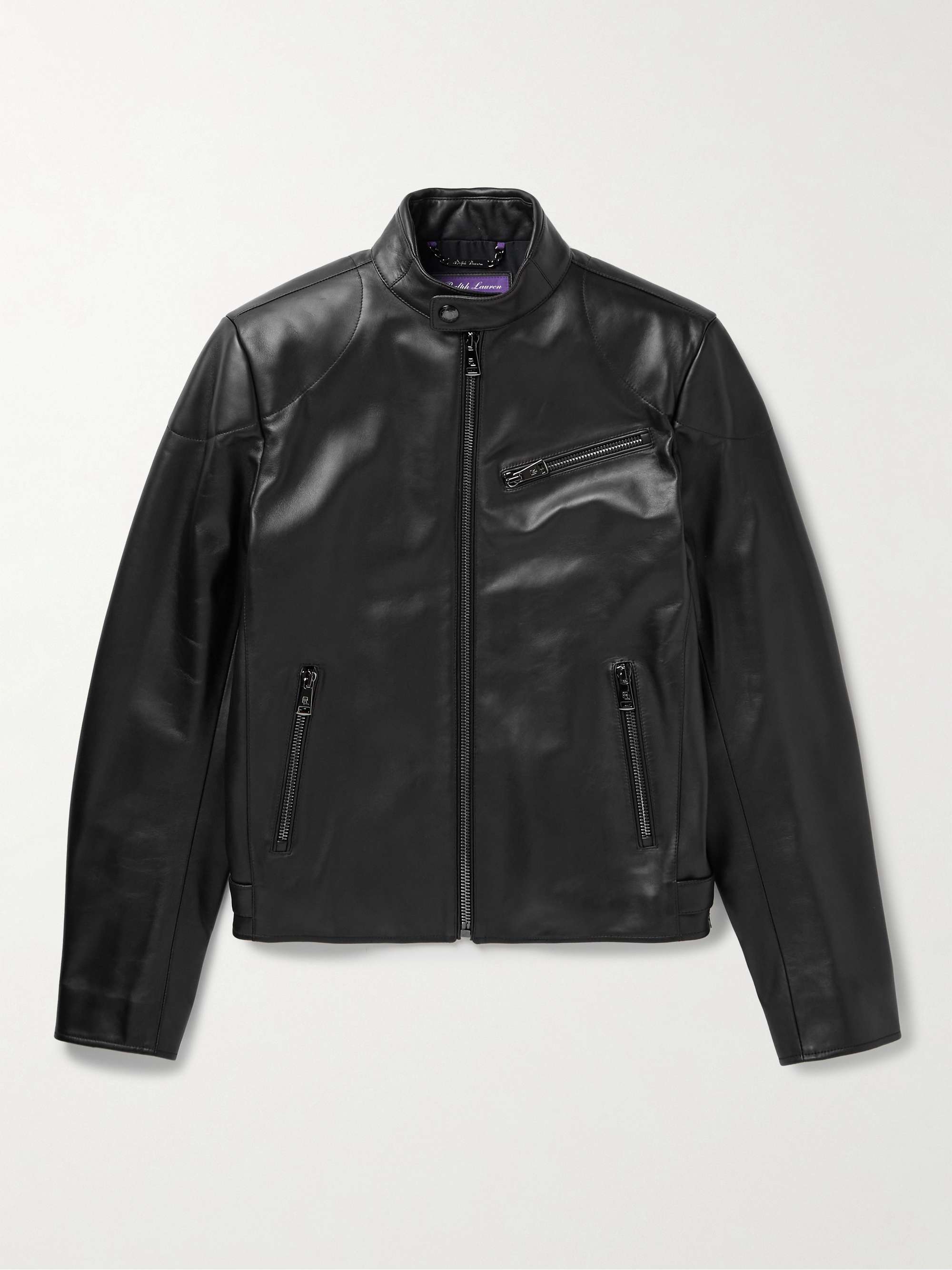 Black Randall Leather Biker Jacket | RALPH LAUREN PURPLE LABEL | MR PORTER