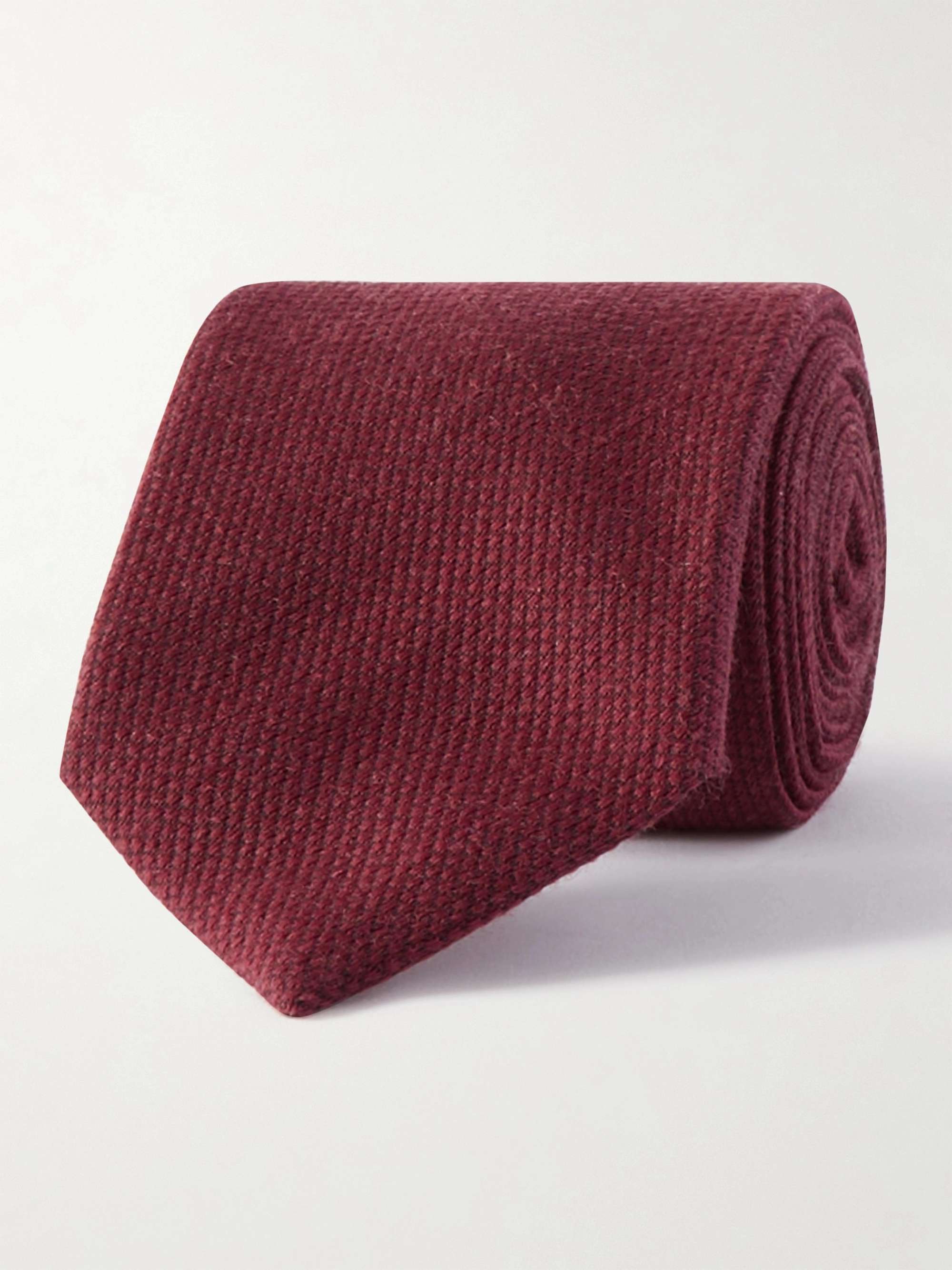SULKA Wool and Silk-Blend Grenadine Tie