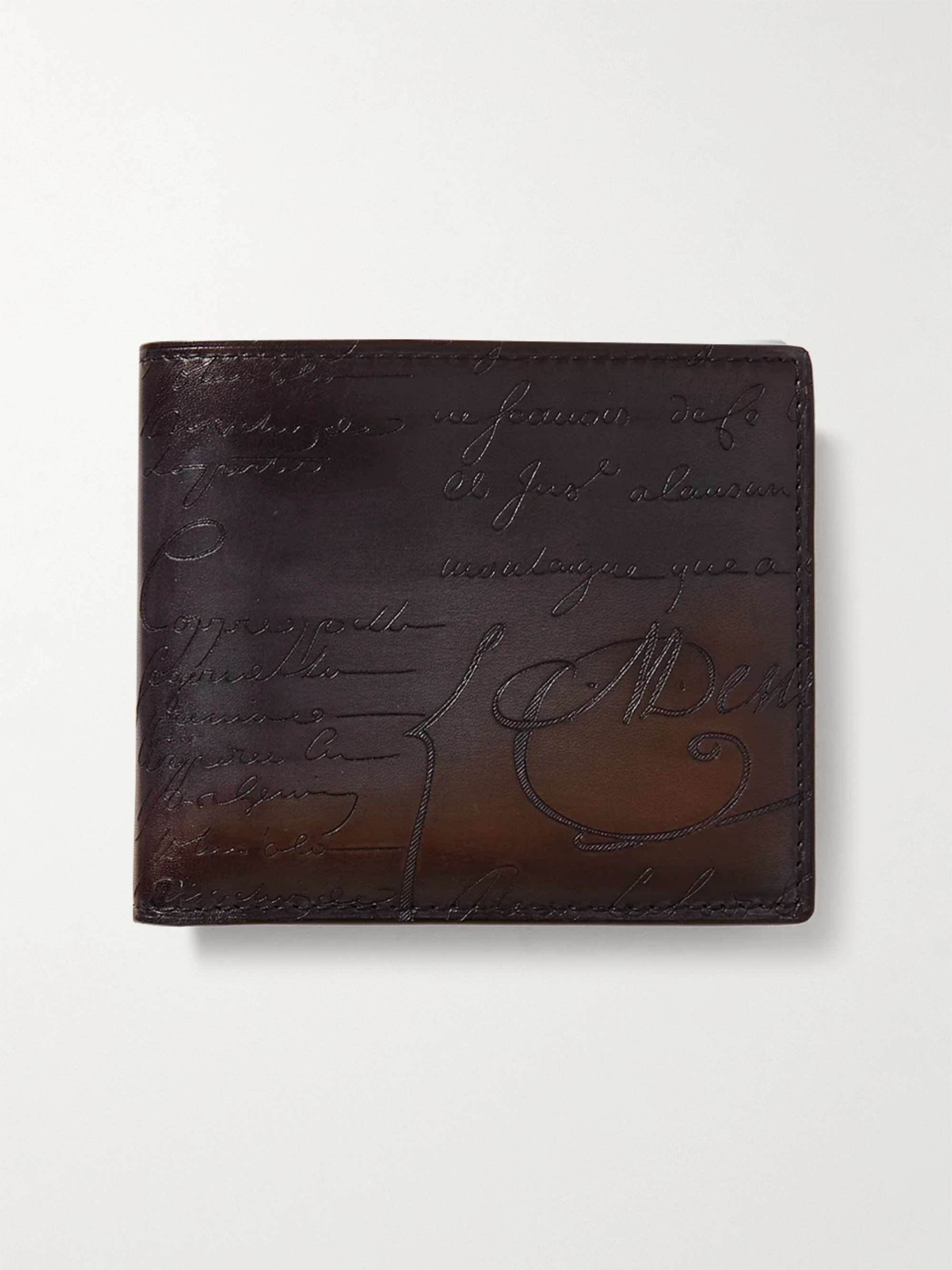 Dark brown Scritto Venezia Leather Billfold Wallet | BERLUTI | MR PORTER