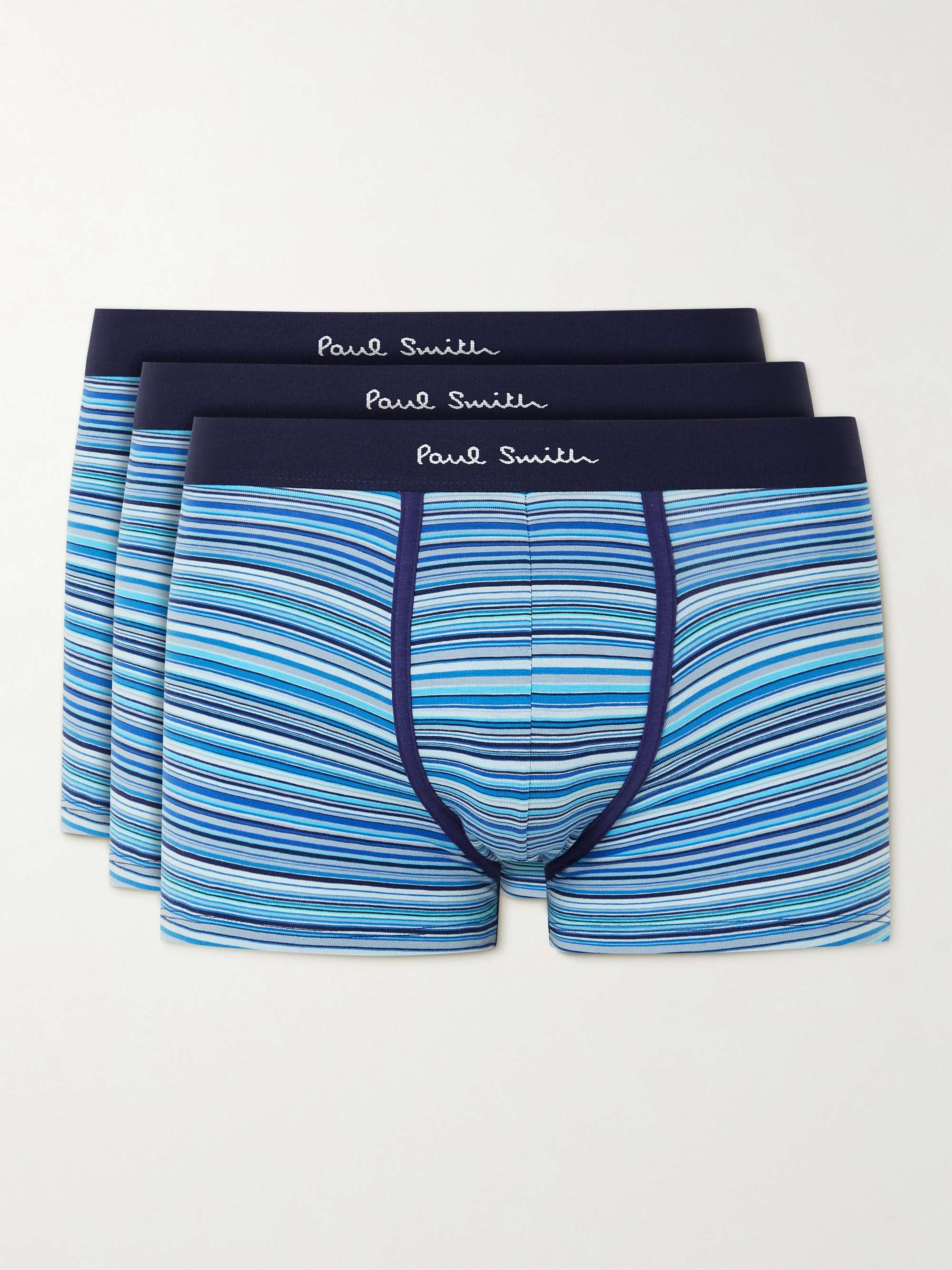 폴 스미스 박서 팬티 남성 속옷 3팩 (선물 추천) Paul Smith Three-Pack Stretch-Cotton Jersey Boxer Briefs,Blue