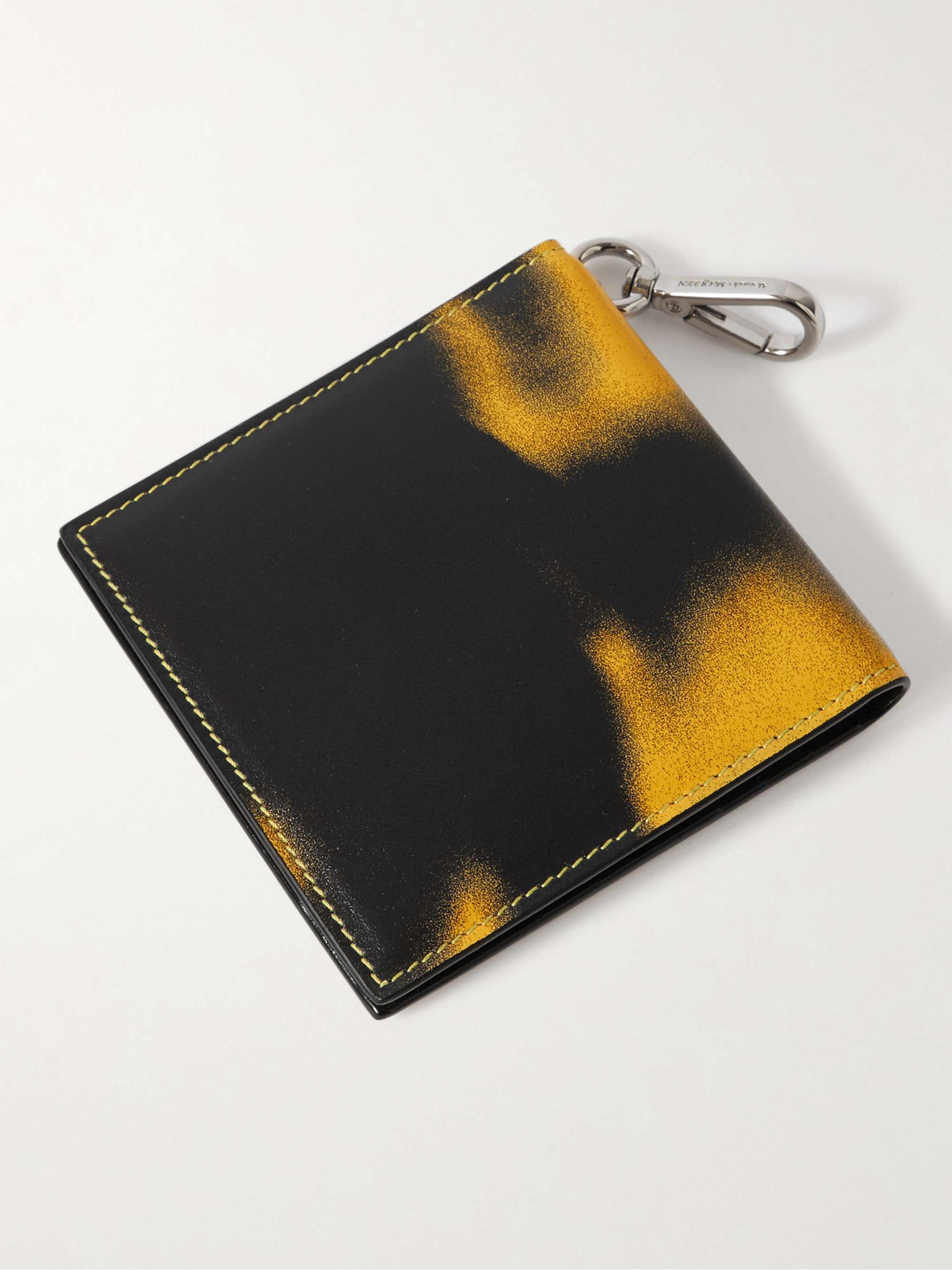 ALEXANDER MCQUEEN Silhouette Printed Leather Billfold Cardholder