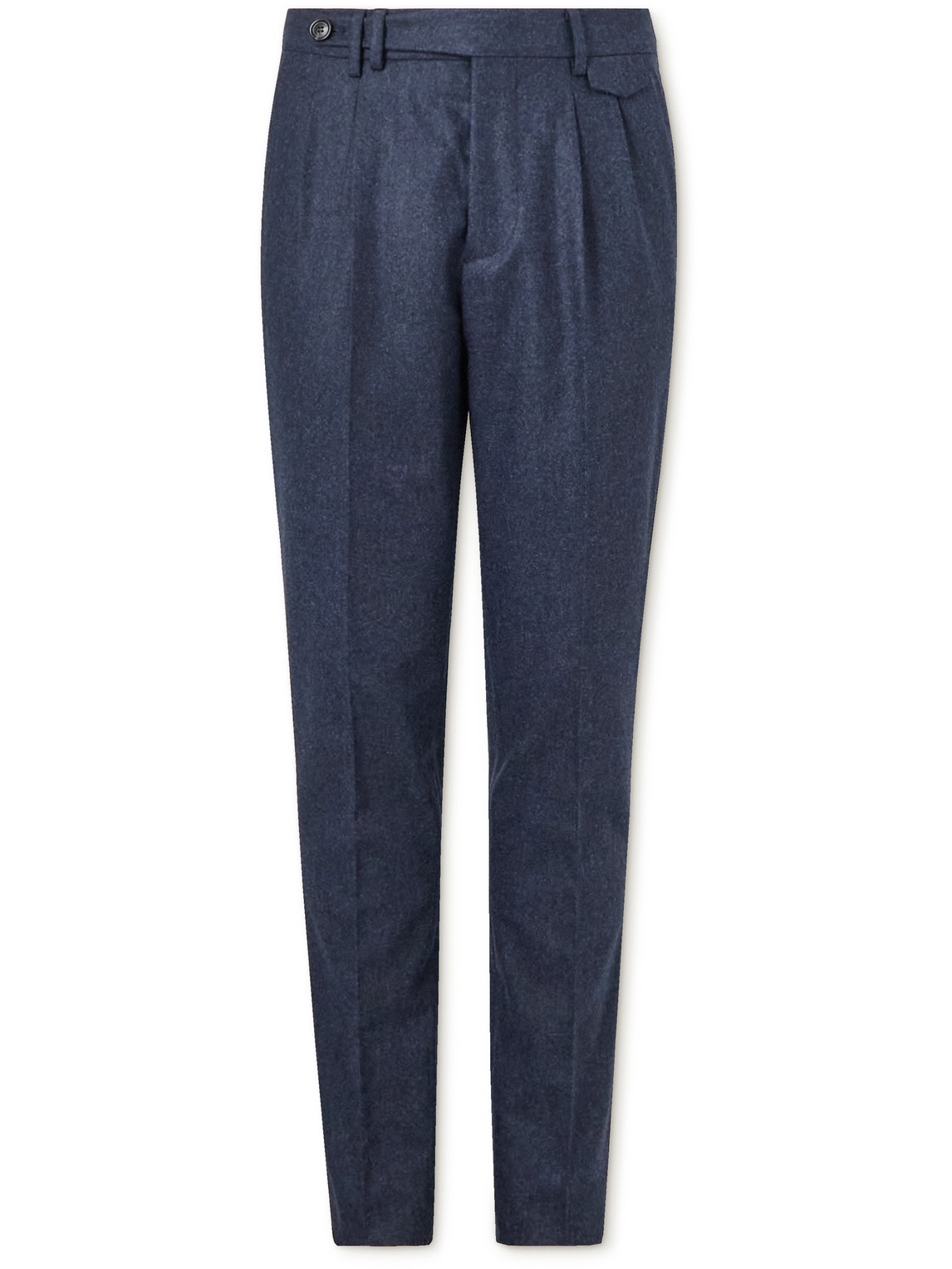 Brunello Cucinelli Slim-Fit Virgin Wool-Flannel Trousers