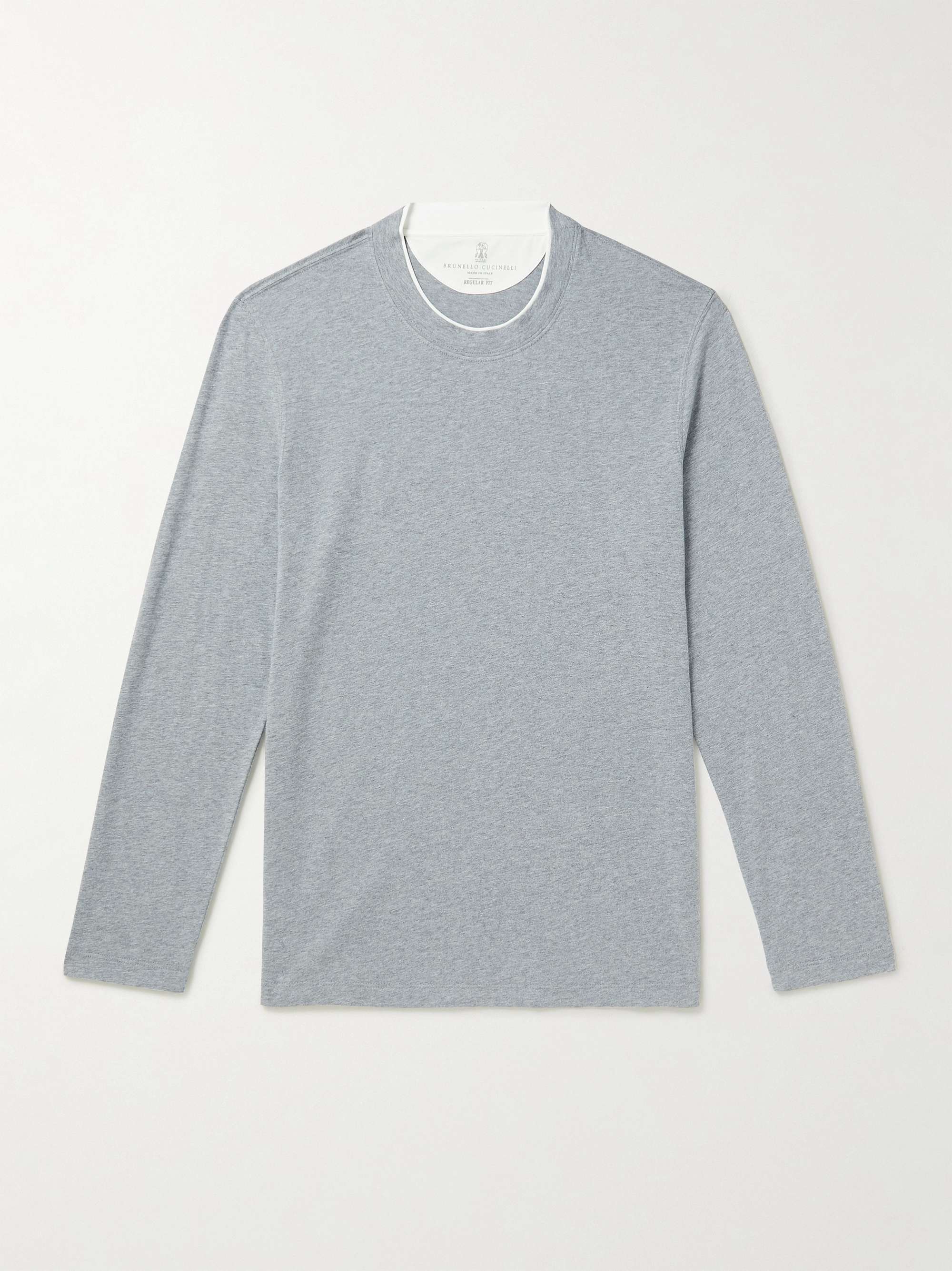 BRUNELLO CUCINELLI Layered Cotton-Jersey T-Shirt