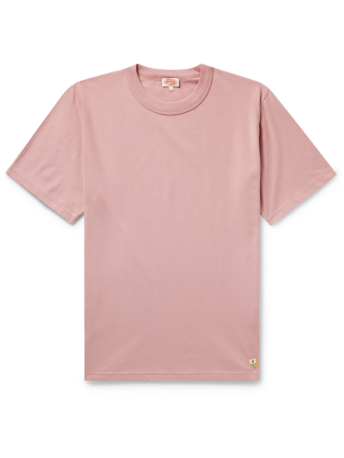 Armor-lux Callac Logo-appliquéd Cotton-jersey T-shirt In Pink