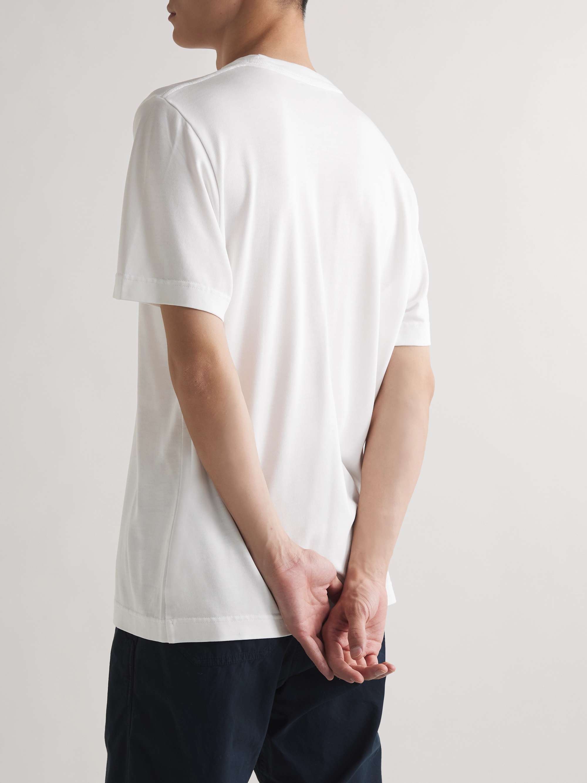 White Lyocell and Pima Cotton-Blend Jersey T-Shirt | CDLP | MR PORTER