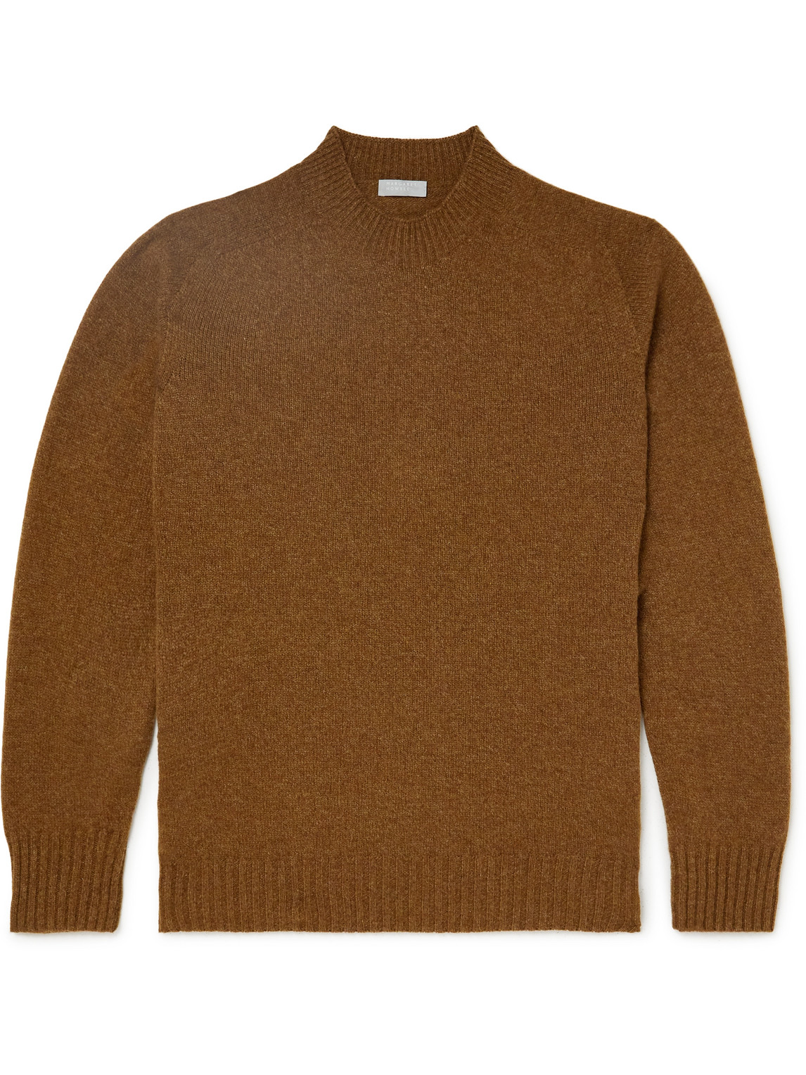 Margaret Howell Saddle Merino Wool And Cashmere-blend Sweater In Brown