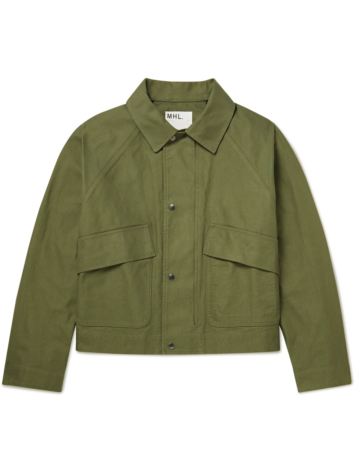 Margaret Howell Mhl Cotton-drill Jacket In Green