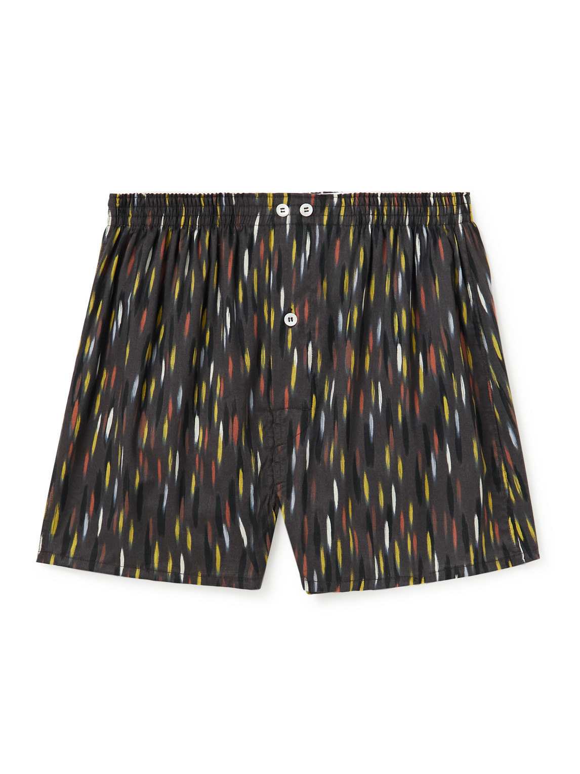 Anonymous Ism Printed Cotton-blend Boxer Shorts In Gray