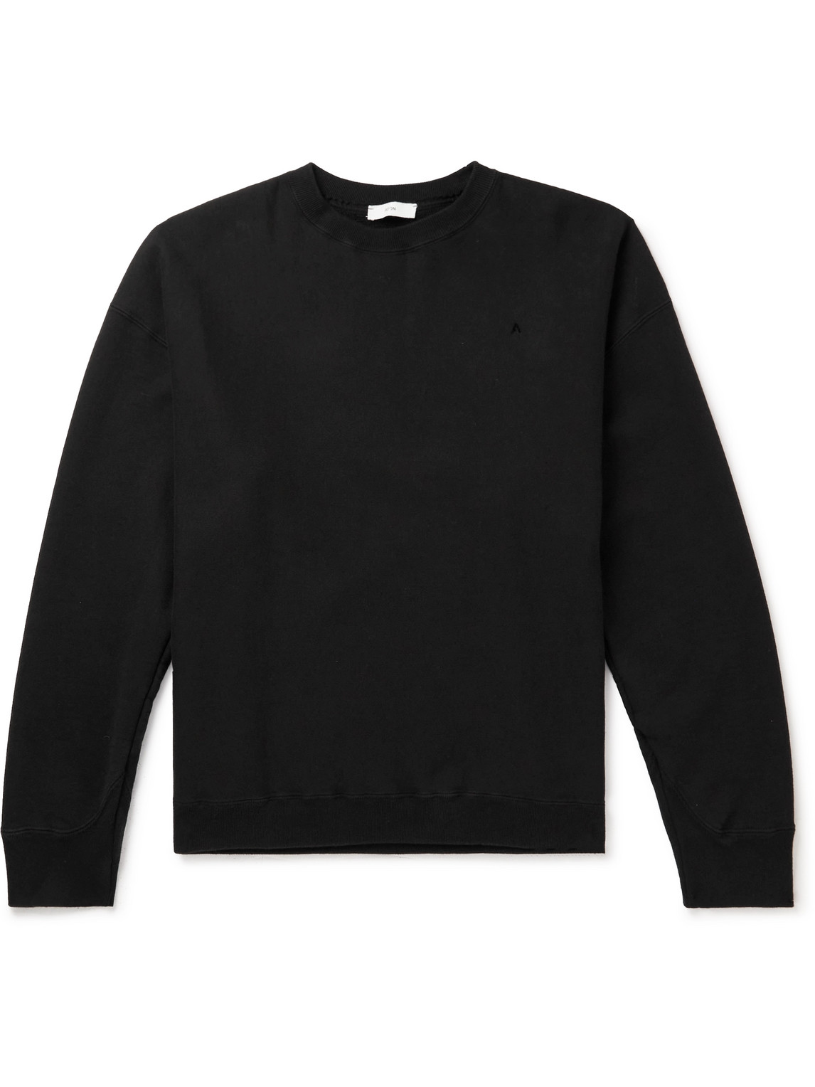 Aton Oversized Garment-dyed Cotton-jersey Sweatshirt In Black