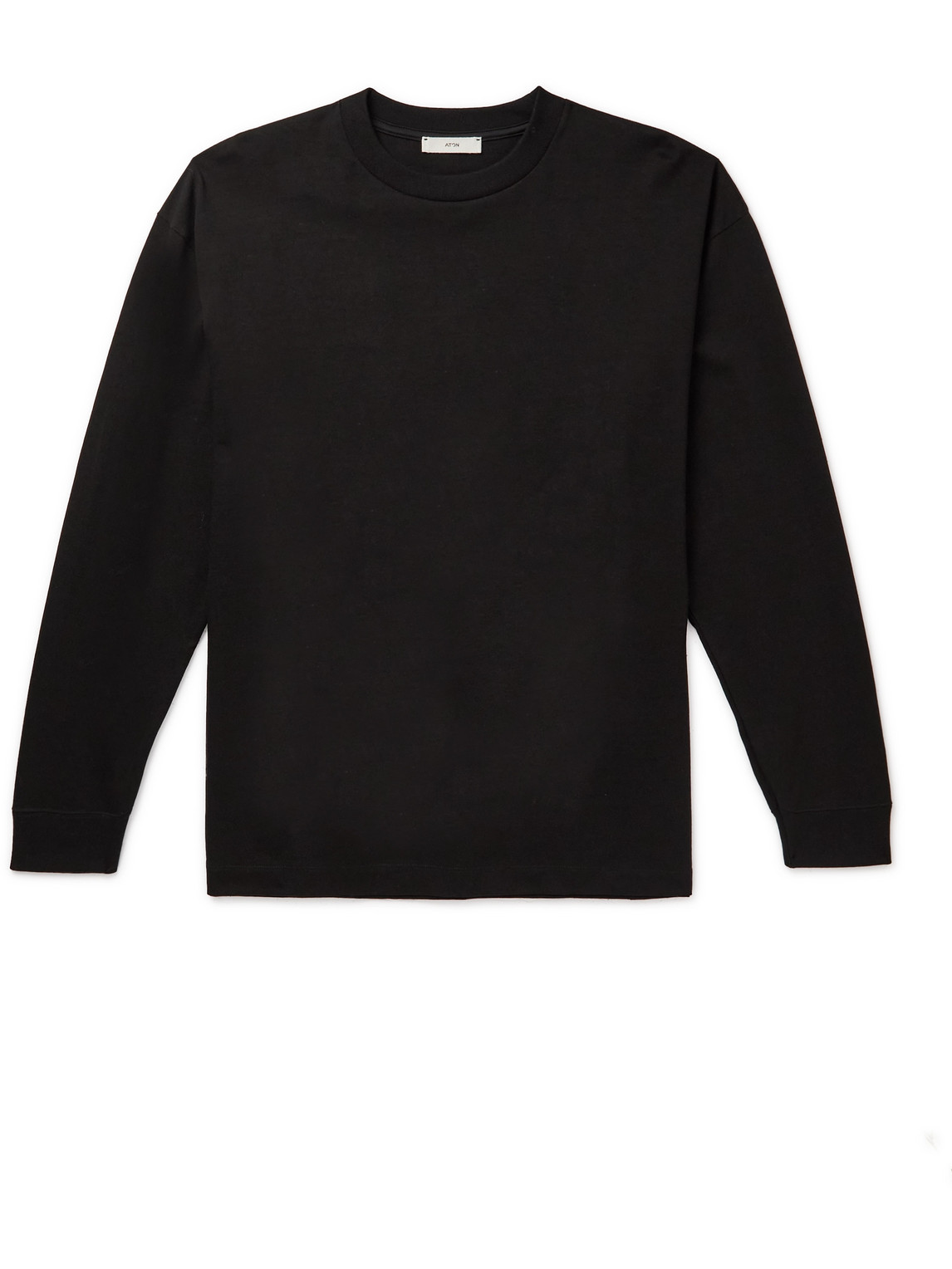 Aton Oversized Supima Cotton-jersey T-shirt In Black
