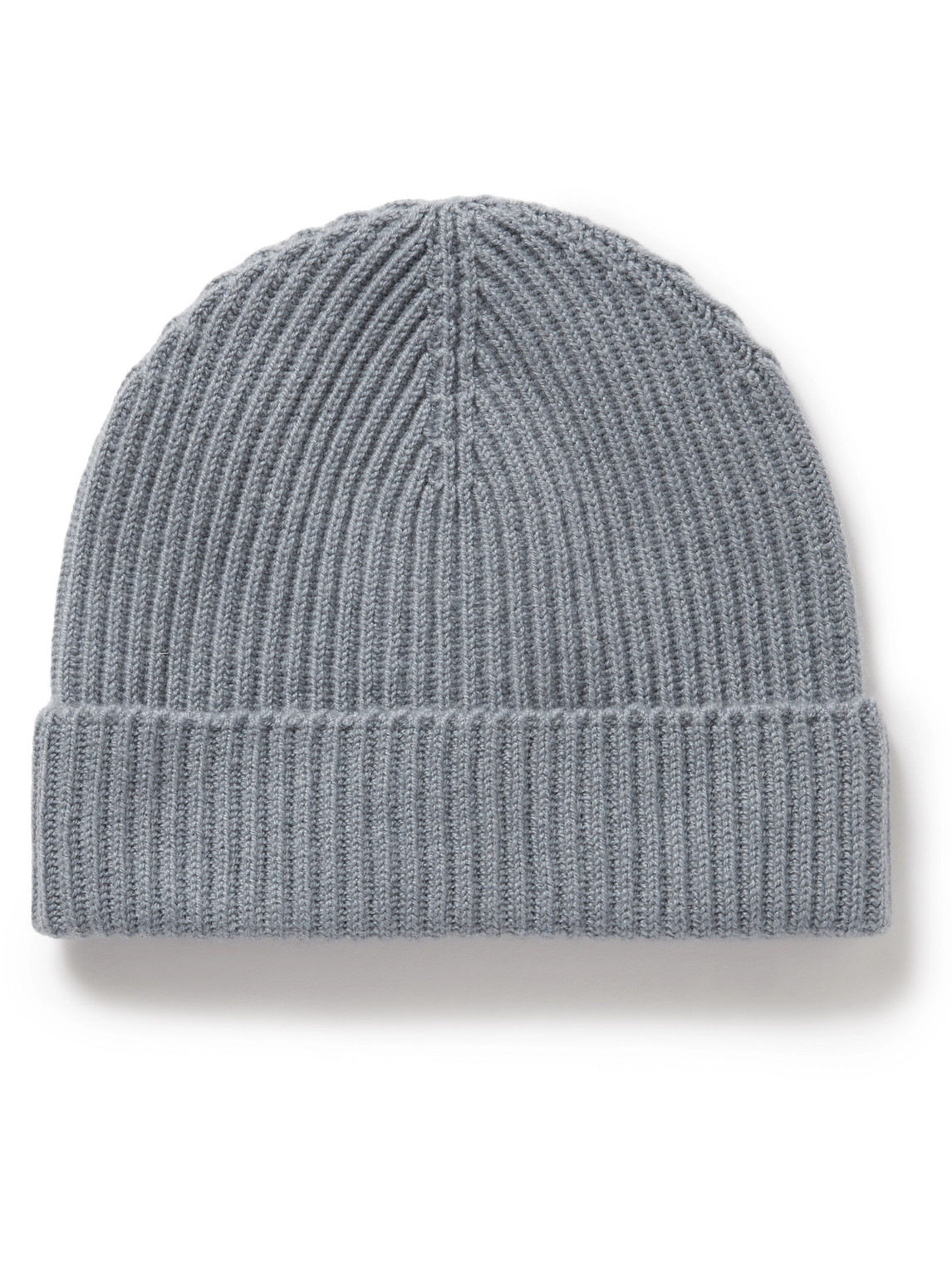 Johnstons Of Elgin Ribbed Cashmere Beanie In Gray