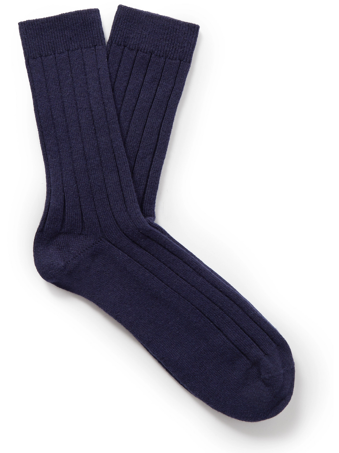 Johnstons of Elgin Set Of Three Ribbed Cashmere-blend Socks in Blue Womens Clothing Hosiery Socks 
