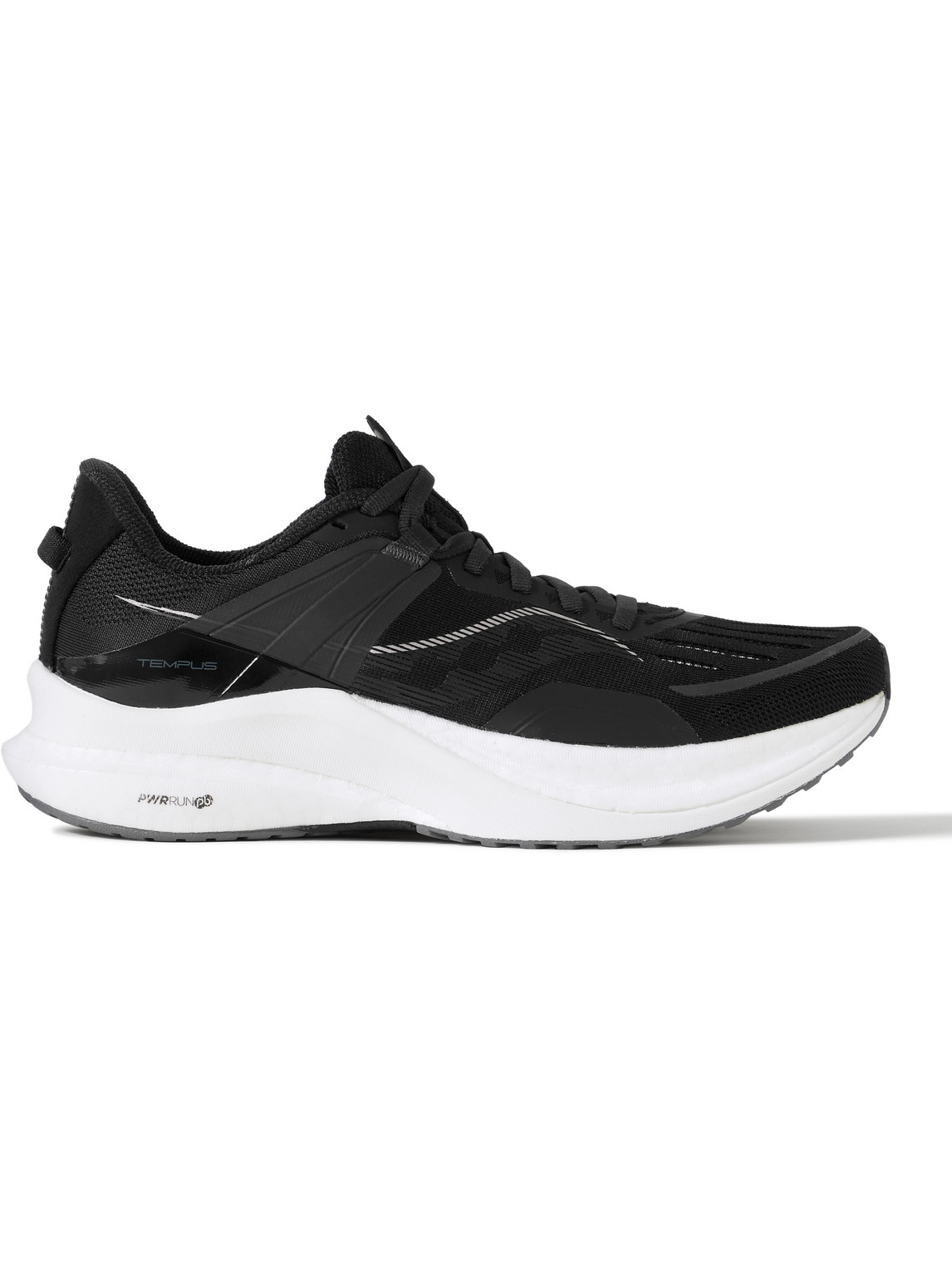 SAUCONY TEMPUS RUBBER-TRIMMED MESH RUNNING SNEAKERS