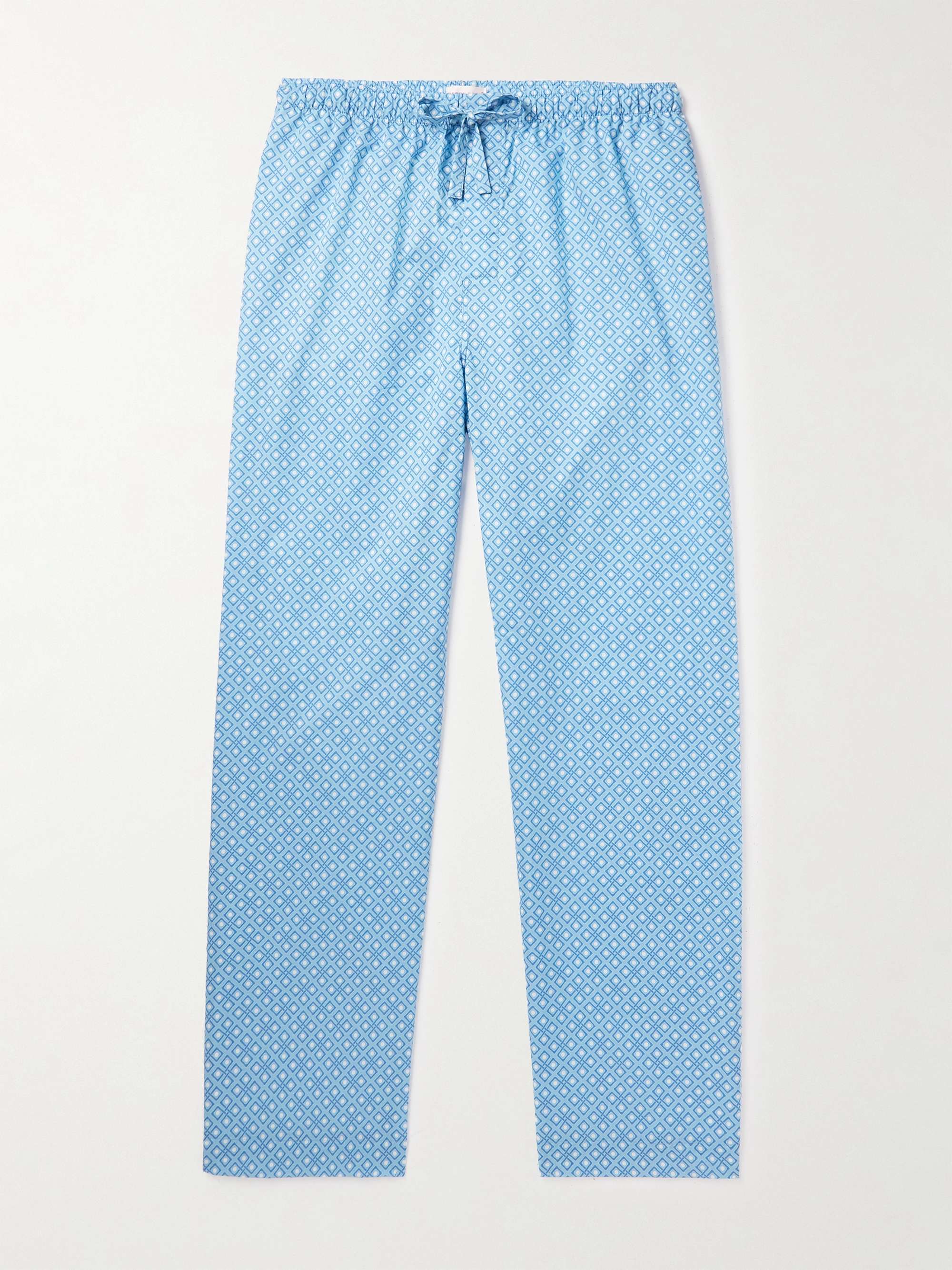 DEREK ROSE Ledbury 56 Straight-Leg Printed Cotton Drawstring Trousers