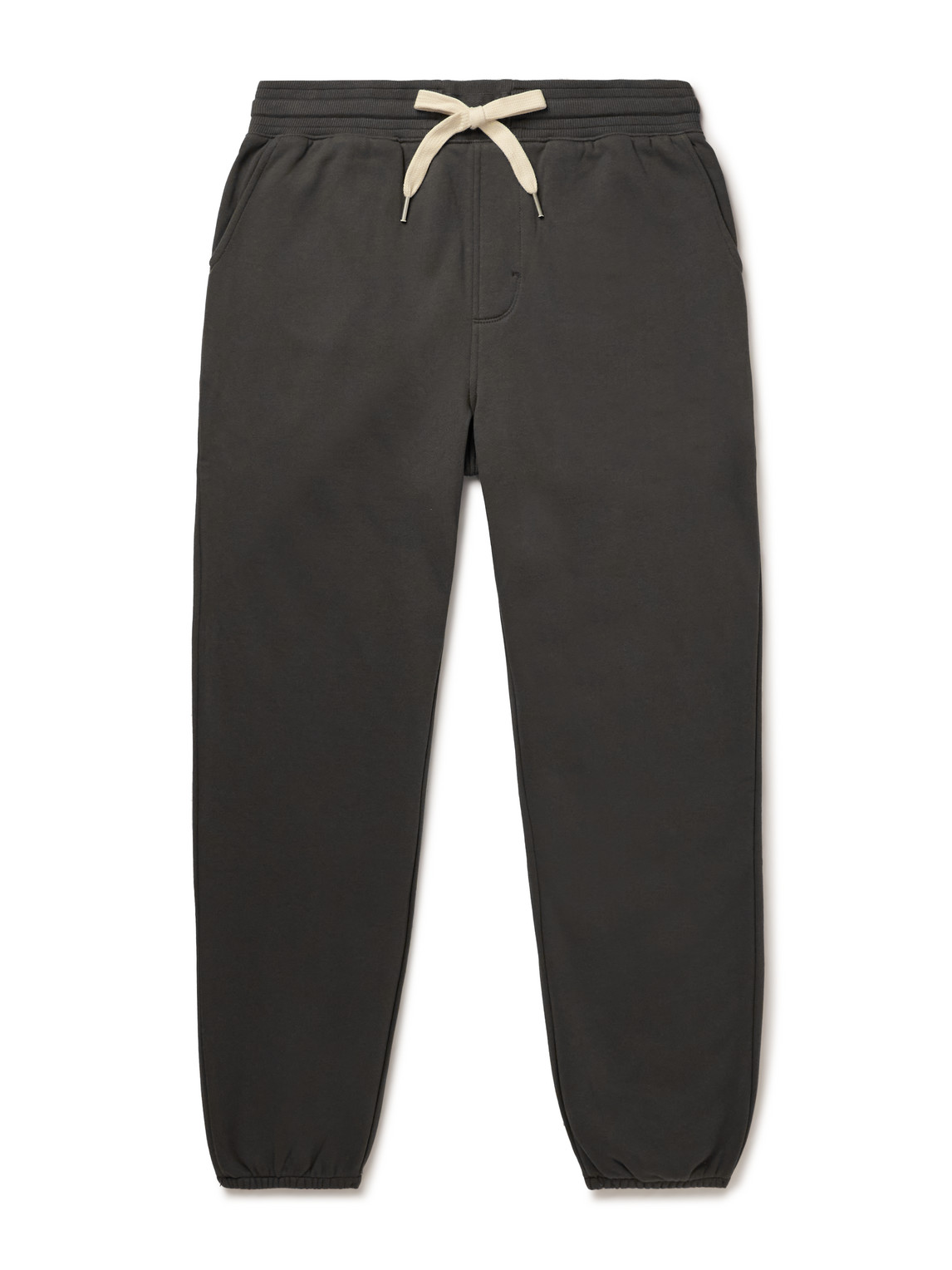 Outerknown All-day Tapered Organic Cotton-blend Jersey Sweatpants In Gray