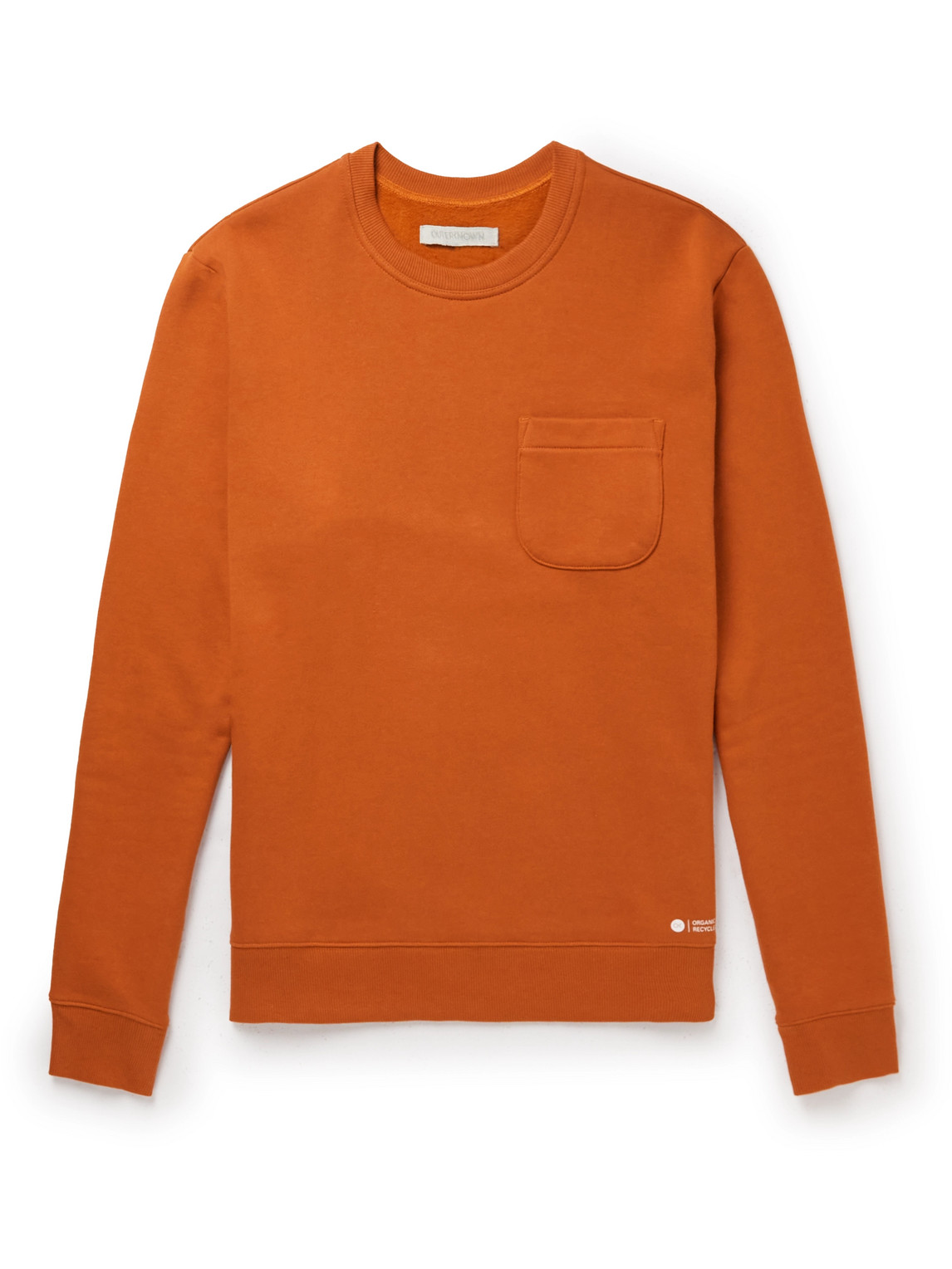 Outerknown All-day Organic Cotton-blend Jersey Sweatshirt In Orange