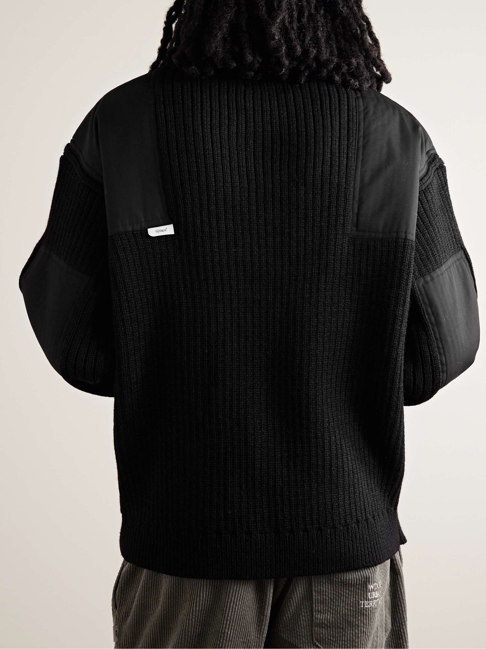 WTAPS® Commander Panelled Shell and Ribbed-Knit Sweater