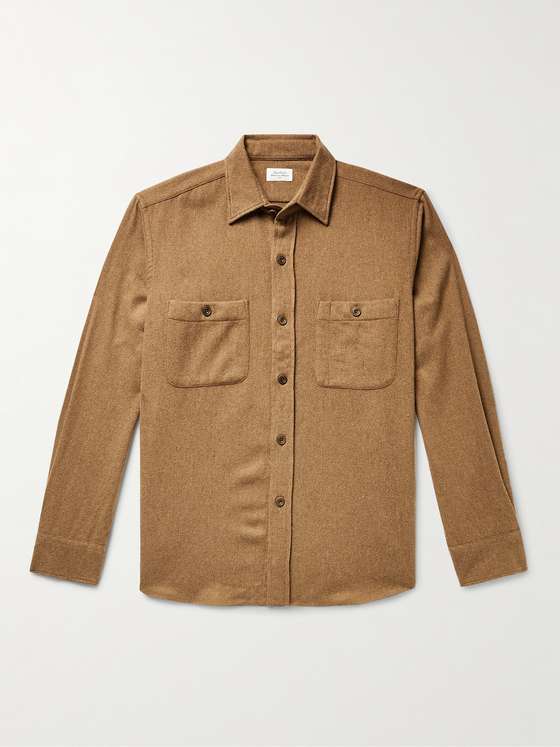 mrporter.com | Percey Brushed Wool-Blend Overshirt