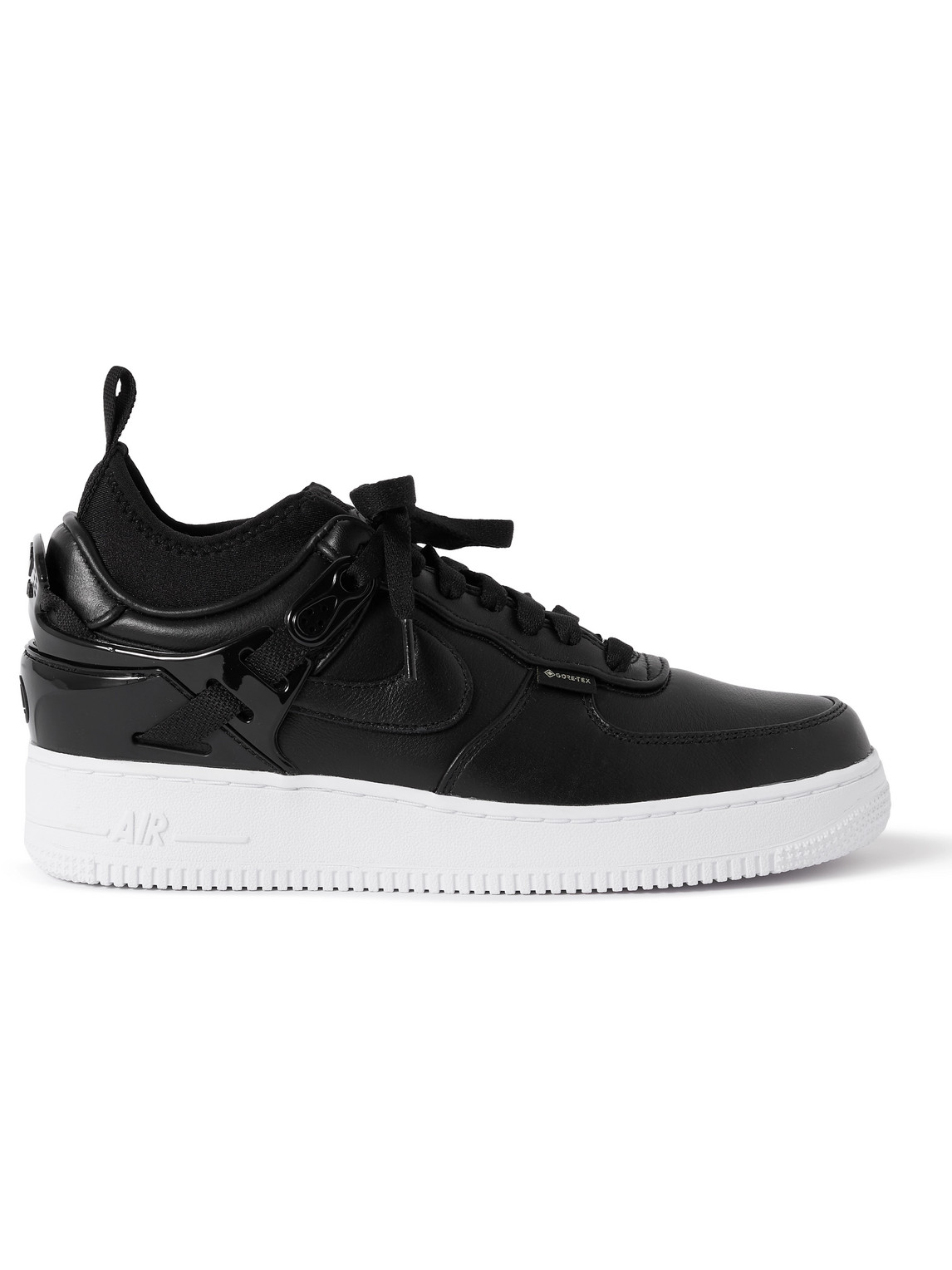 NIKE UNDERCOVER AIR FORCE 1 RUBBER-TRIMMED LEATHER SNEAKERS