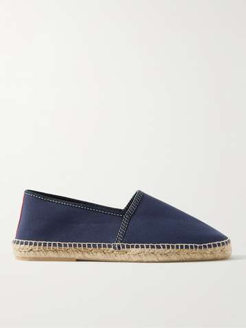 Mens Shoes Slip-on shoes Espadrille shoes and sandals for Men Blue Santoni Leather Espadrilles in Dark Blue 