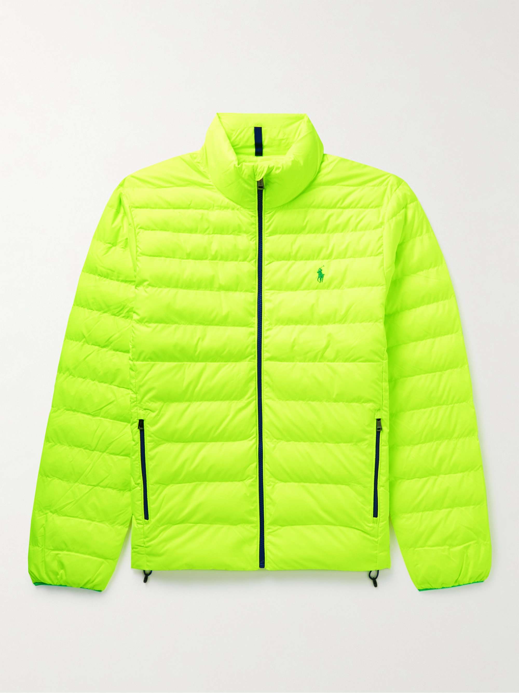 POLO RALPH LAUREN Logo-Embroidered Quilted Recycled-Shell Jacket,Yellow
