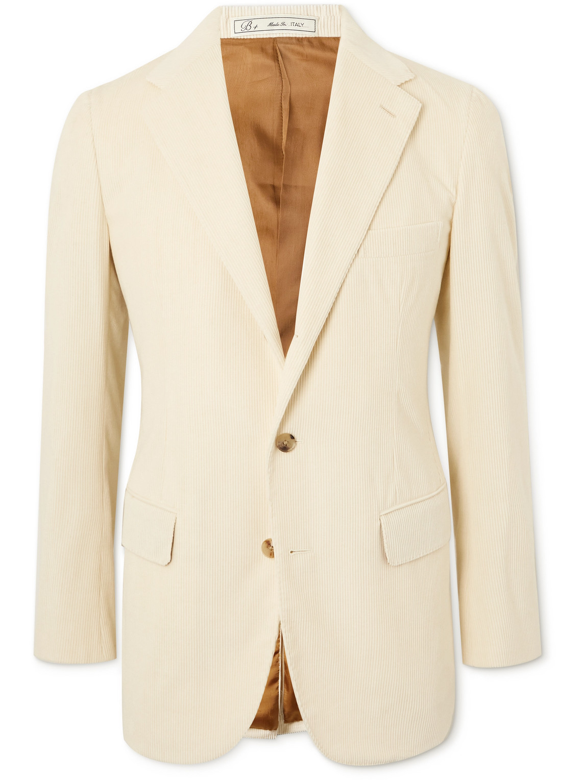 Umit Benan B+ Cotton And Cashmere-blend Corduroy Suit Jacket In Neutrals