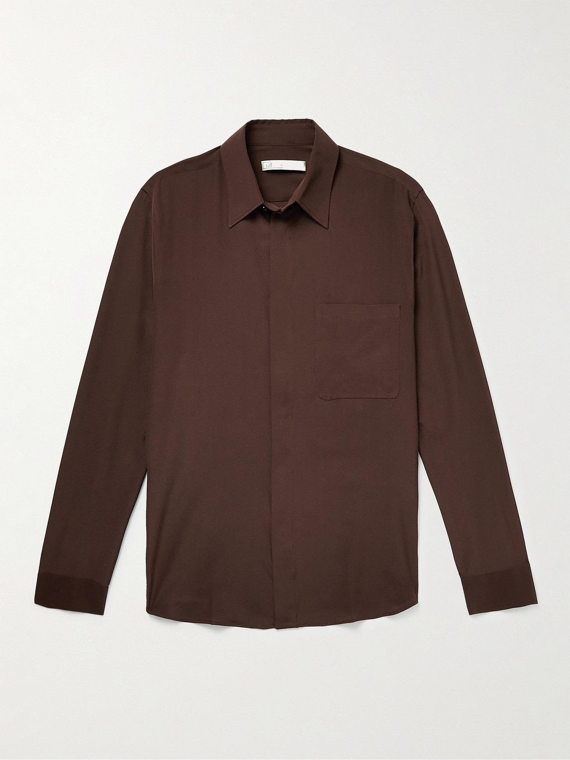 Umit Benan B+ Silk Shirt In Brown