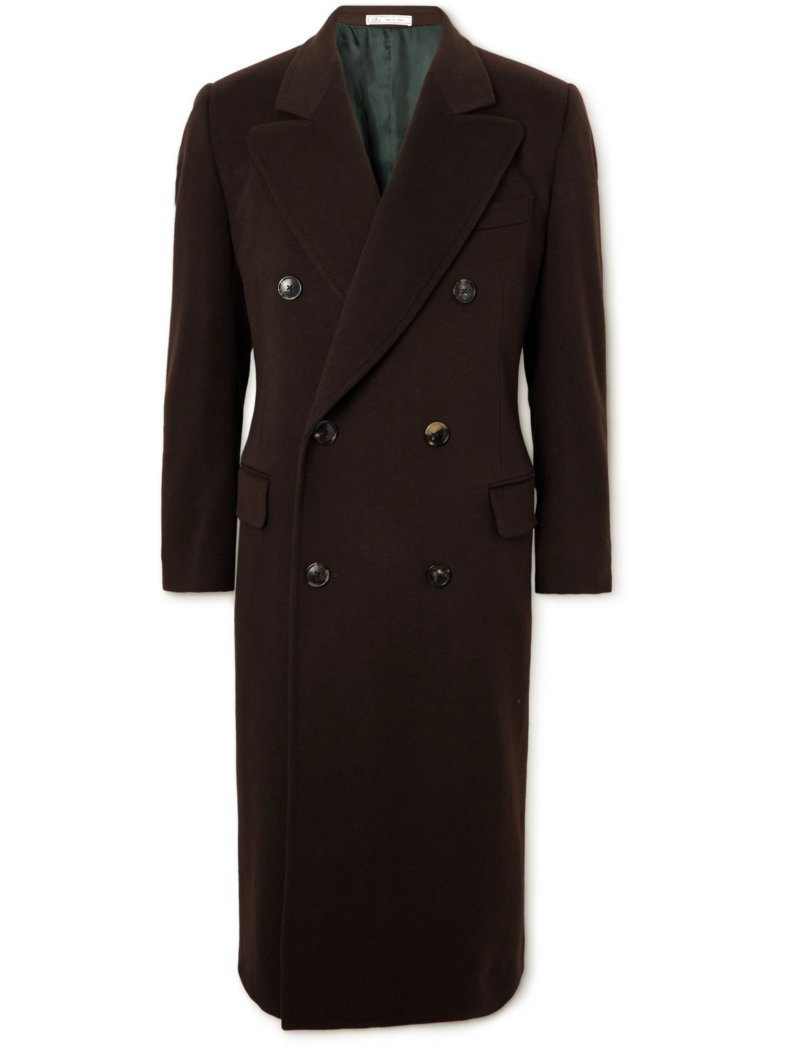 Umit Benan B+ Posillipo Double-breasted Cashmere Overcoat In Brown