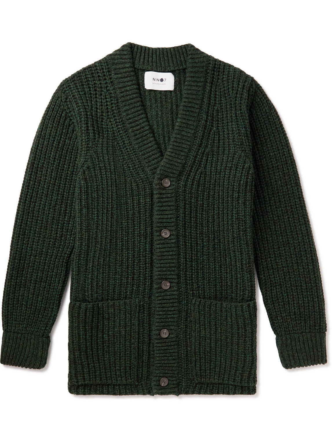 NN07 BENZON 6533 RIBBED RECYCLED WOOL-BLEND CARDIGAN 
