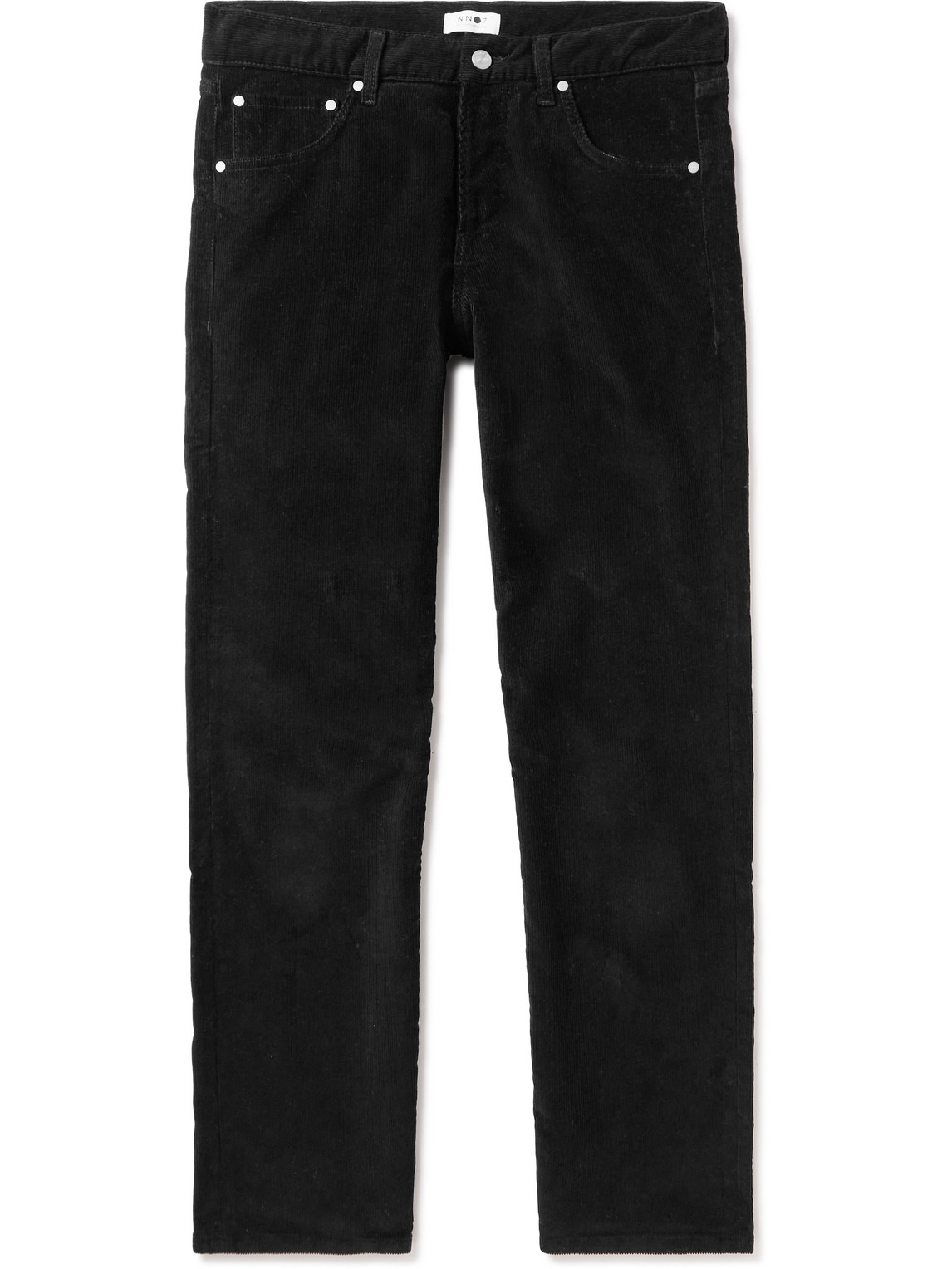 Nn07 Sonny 1726 Straight-leg Cotton-blend Corduroy Trousers In Black
