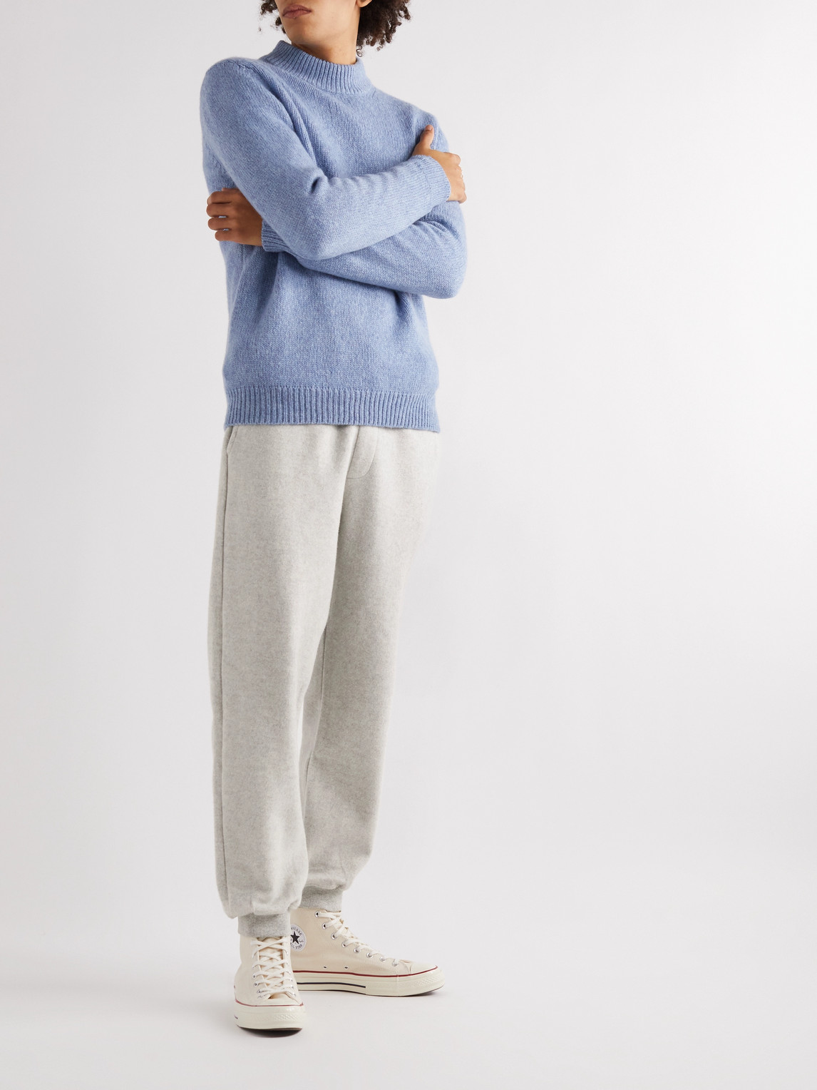NN07 FRED 3454 TAPERED BRUSHED COTTON SWEATPANTS 