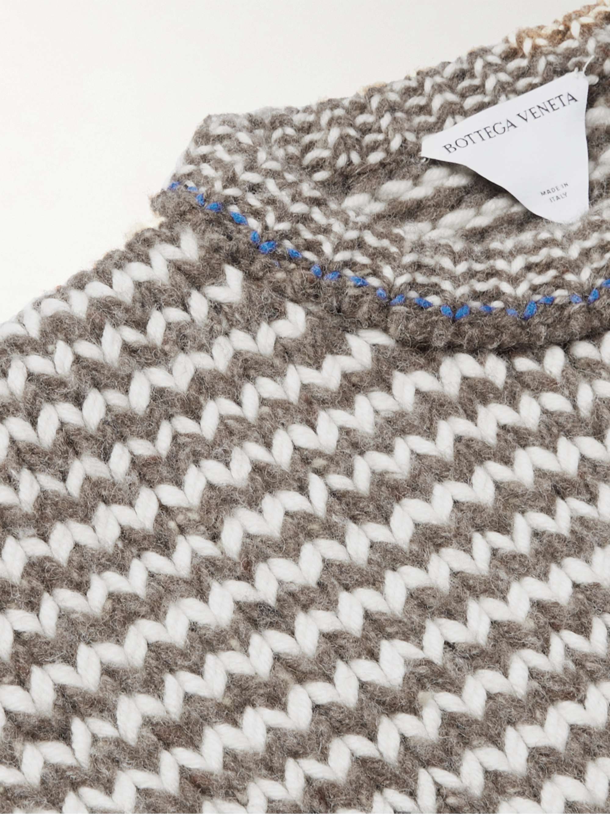 BOTTEGA VENETA Ribbed Striped Wool Sweater