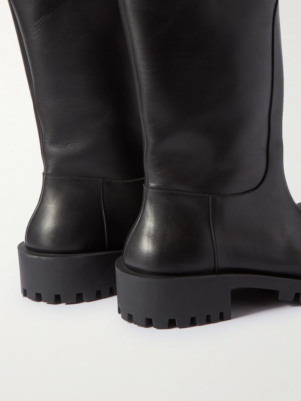 Shop Balenciaga Hummer Leather Boots In Black
