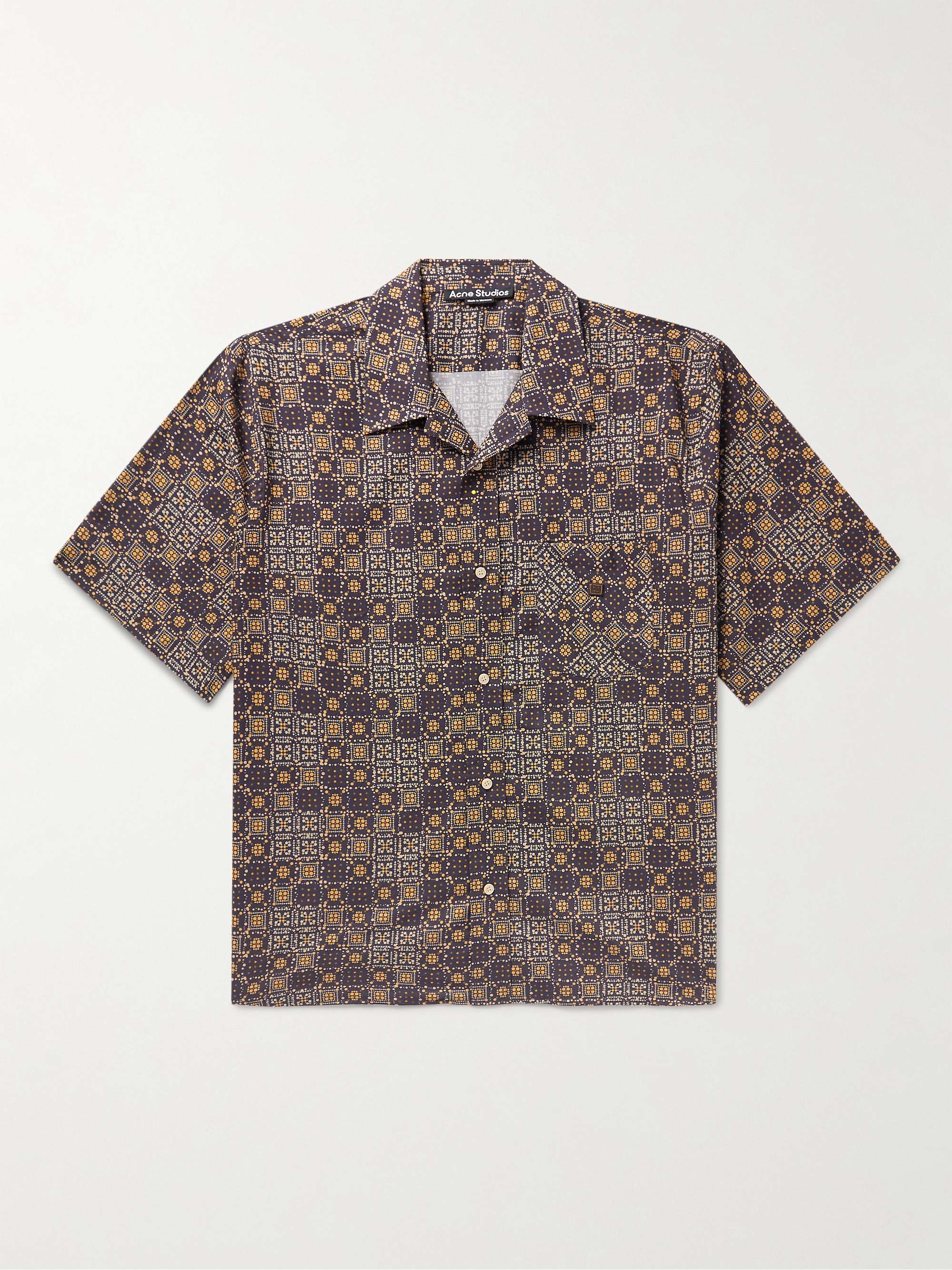 ACNE STUDIOS Sowl Camp-Collar Printed Cotton-Voile Shirt