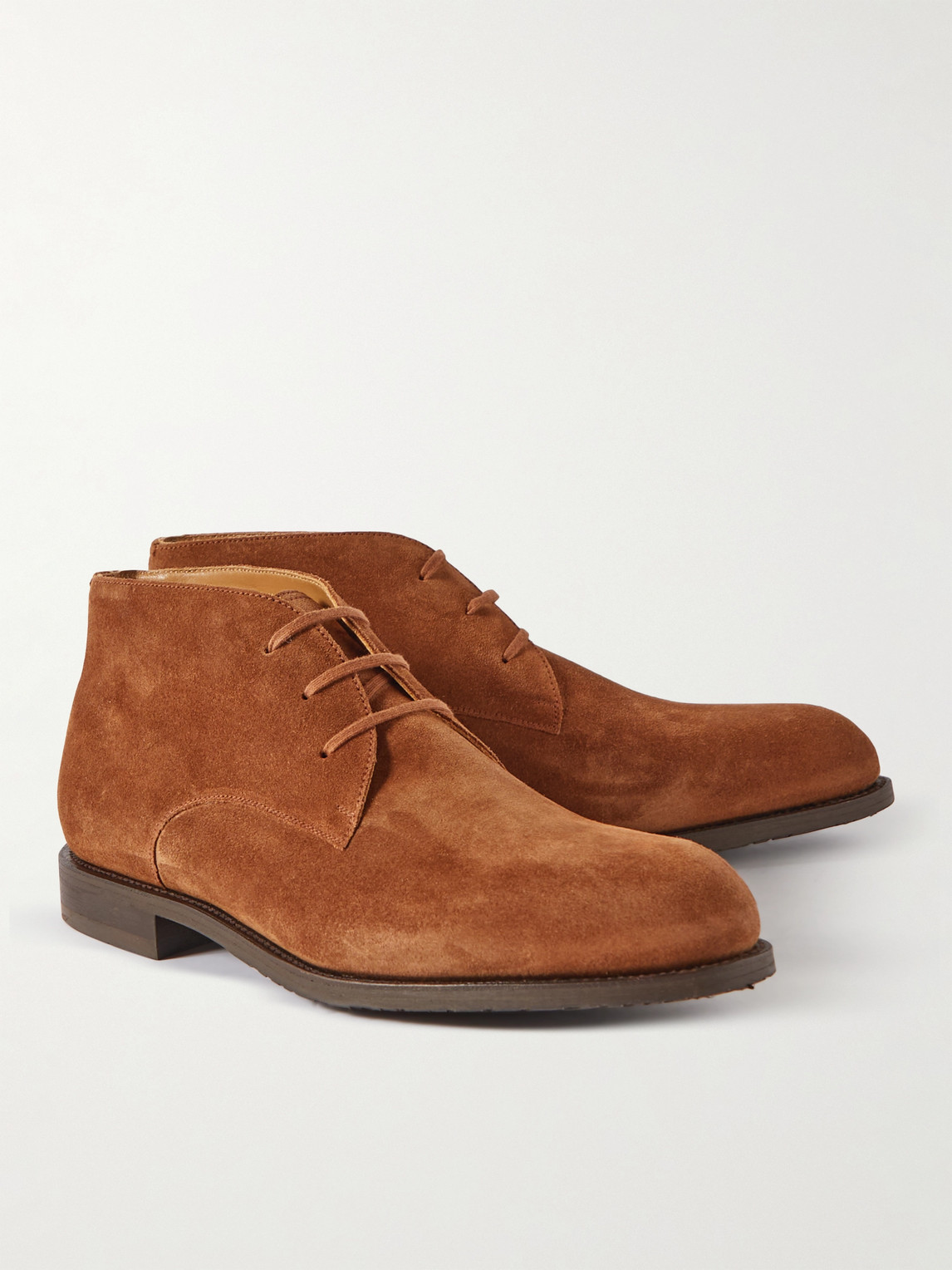 J.M. WESTON YUCCA SUEDE AND RUBBER CHUKKA BOOTS 