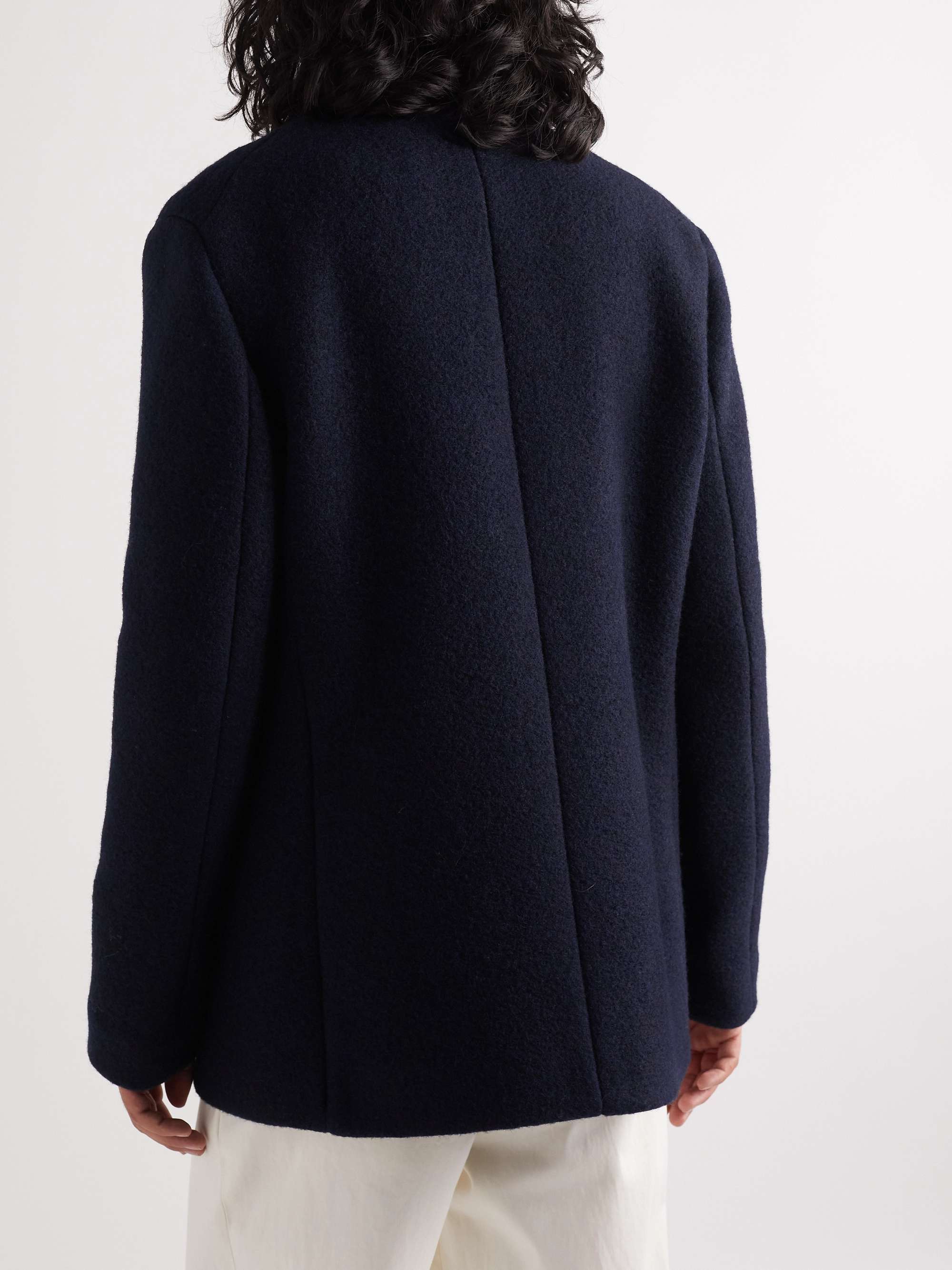 Navy Montedoro Double-Breasted Wool-Blend Felt Coat | INCOTEX | MR PORTER